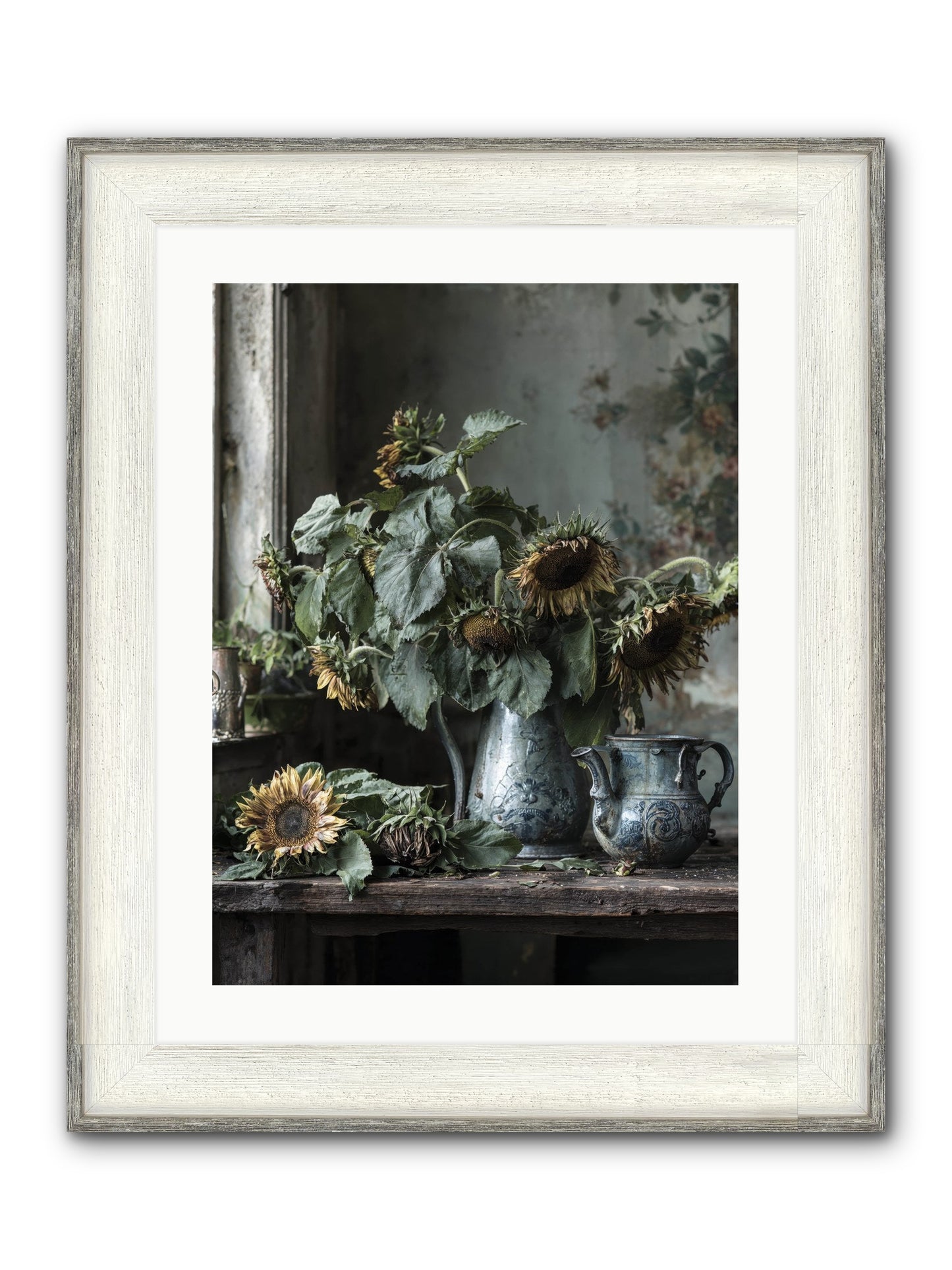 Summer's Swan Song Framed Print - Driftwood White 18x24