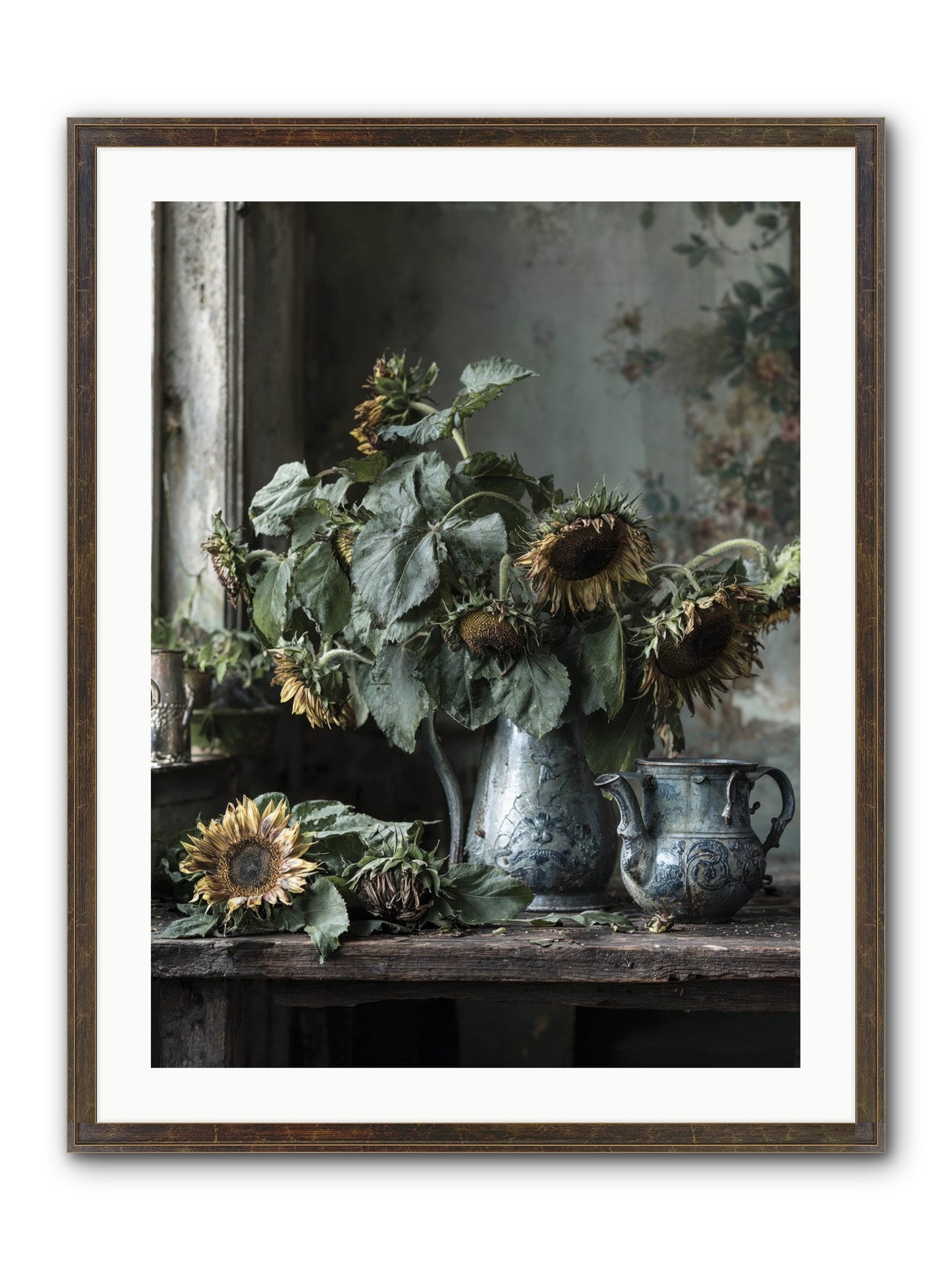 Summer's Swan Song Framed Print - Slimwoods Black/Gold 24x32