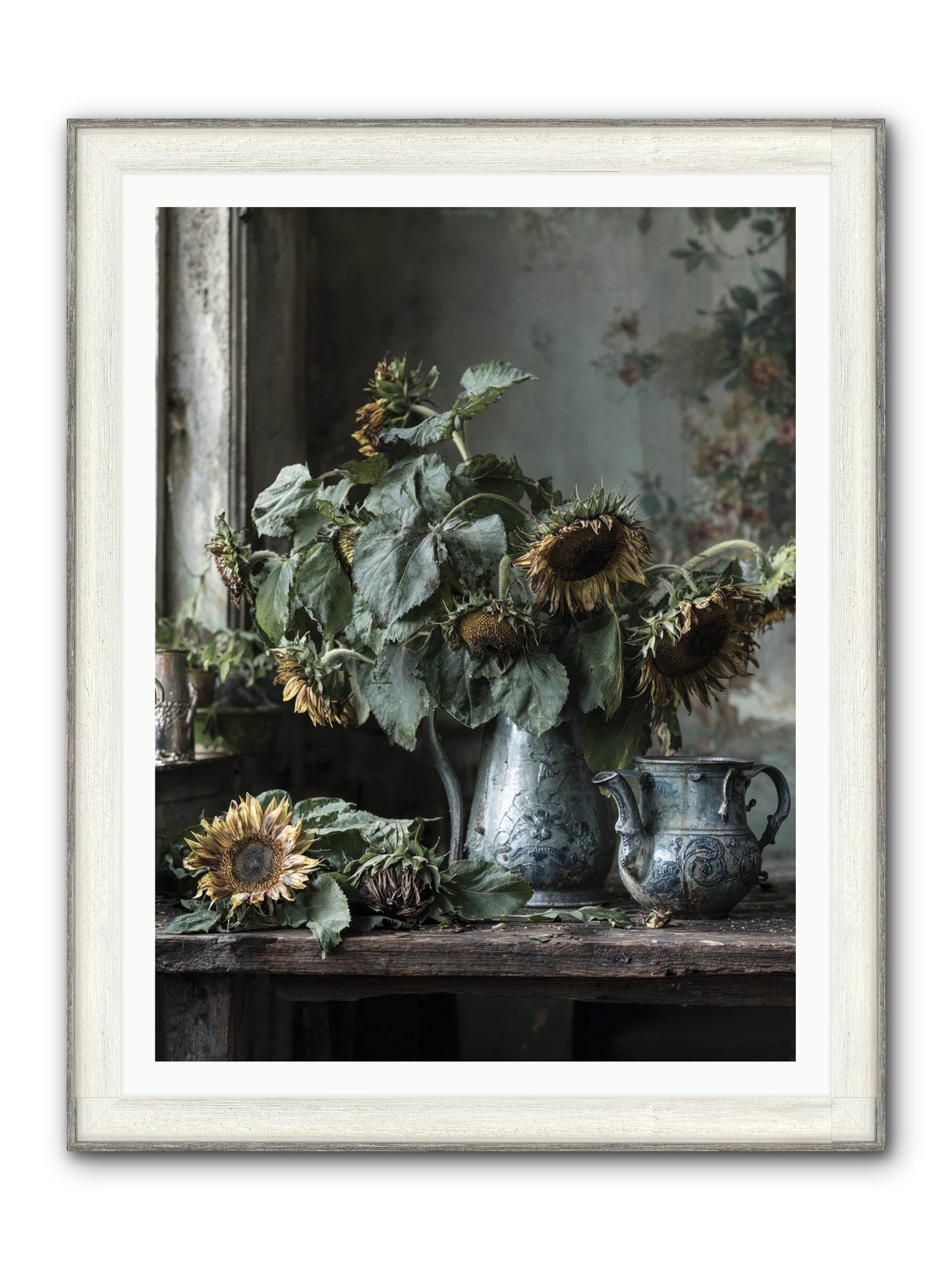 Summer's Swan Song Framed Print - Driftwood White 36x48