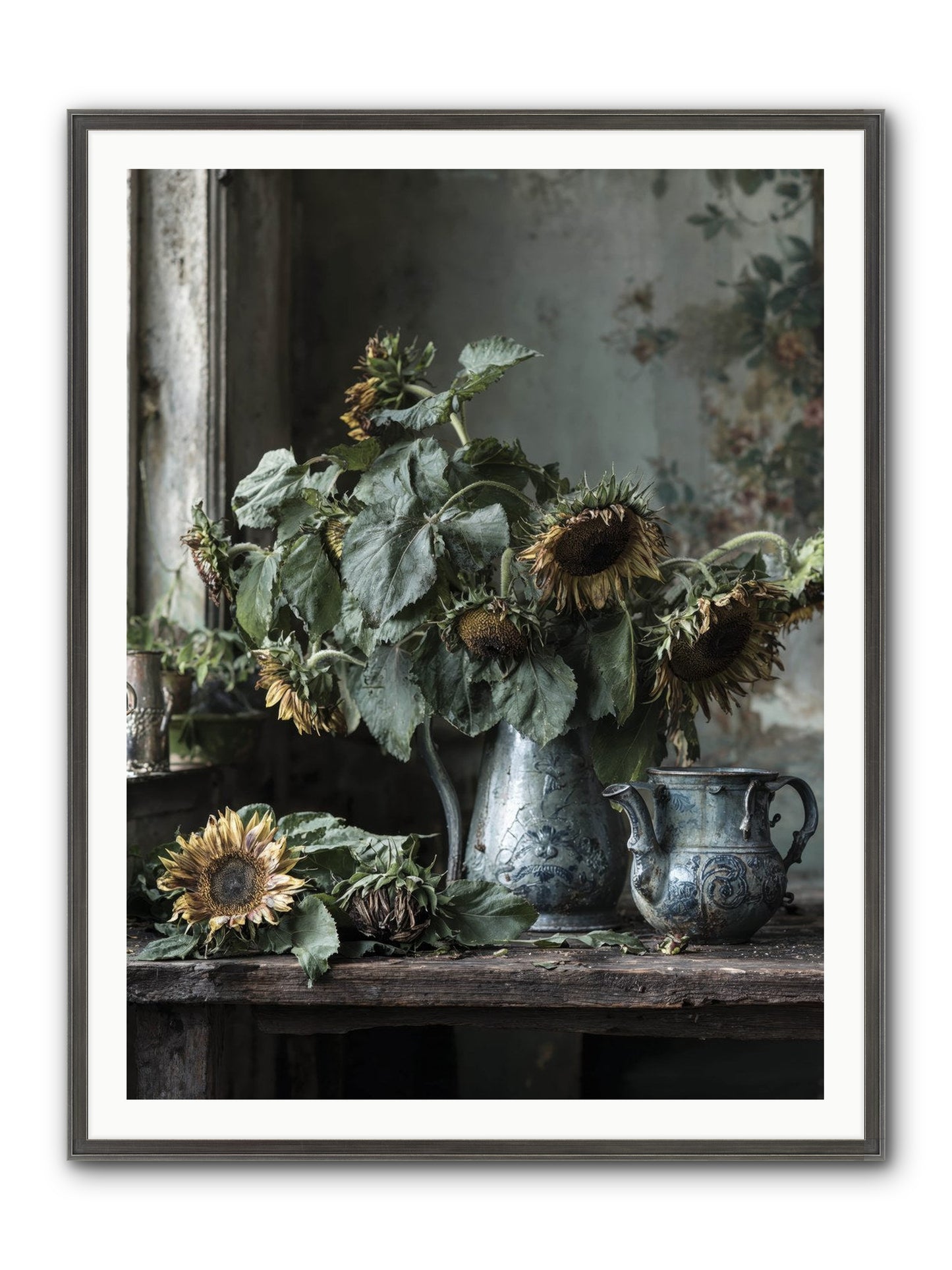 Summer's Swan Song Framed Print - Slimwoods Black/Silver 36x48