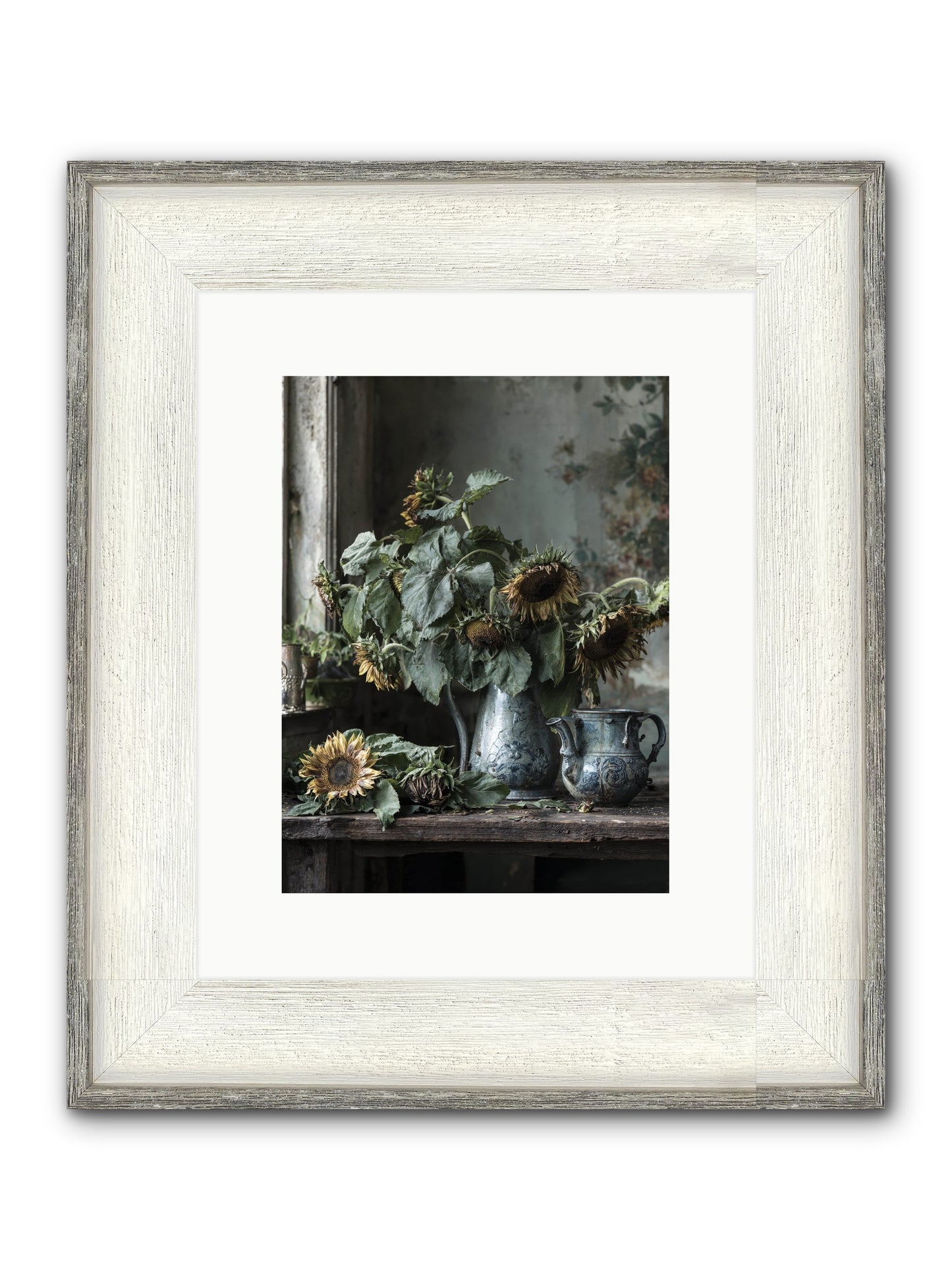 Summer's Swan Song Framed Print - Driftwood White 9x12