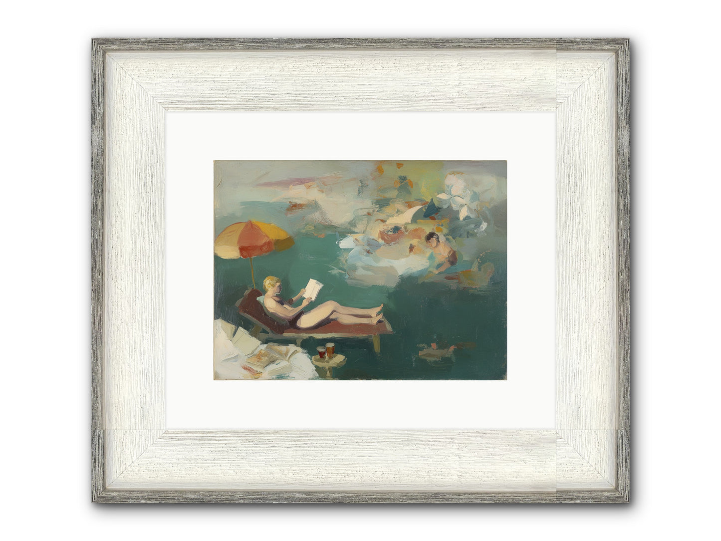 Summer's Sweet Surrender Framed Print - Driftwood White 12x9