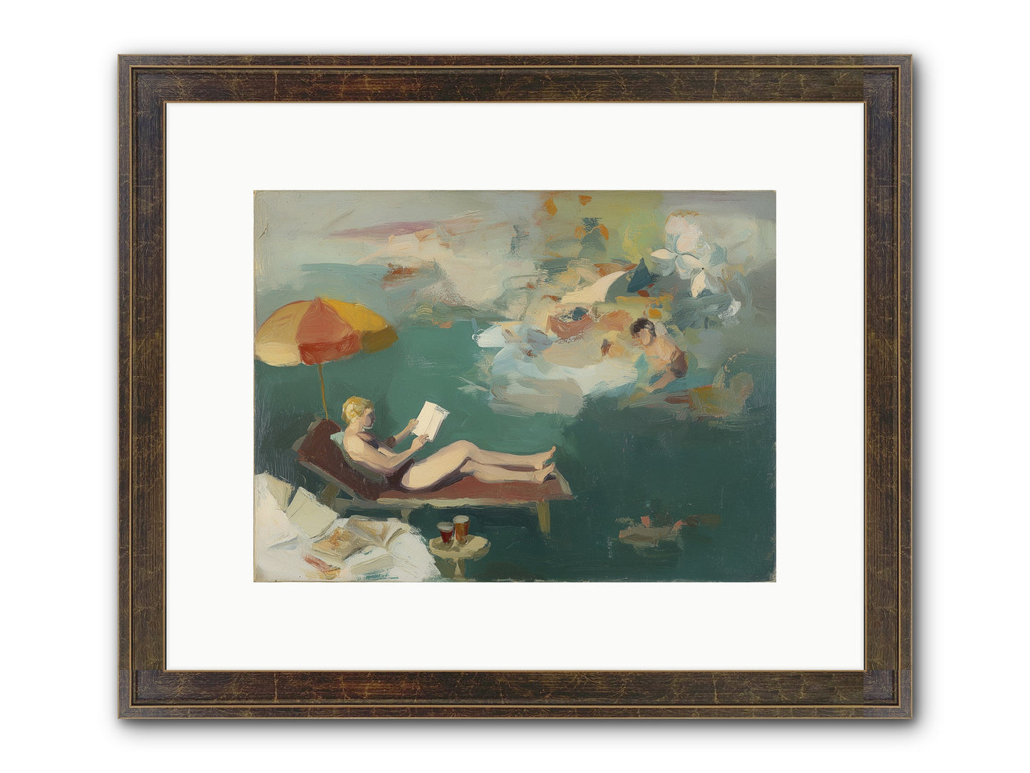 Summer's Sweet Surrender Framed Print - Slimwoods Black/Gold 12x9