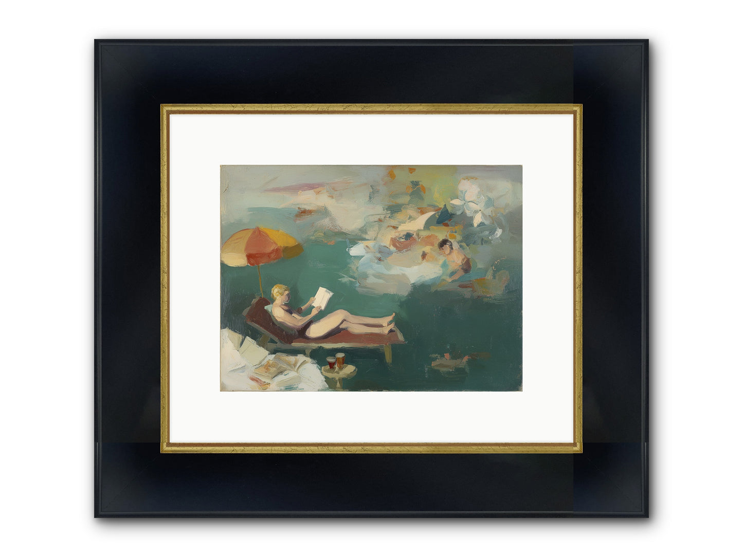 Summer's Sweet Surrender Framed Print - Wide Black w/Gold 12x9