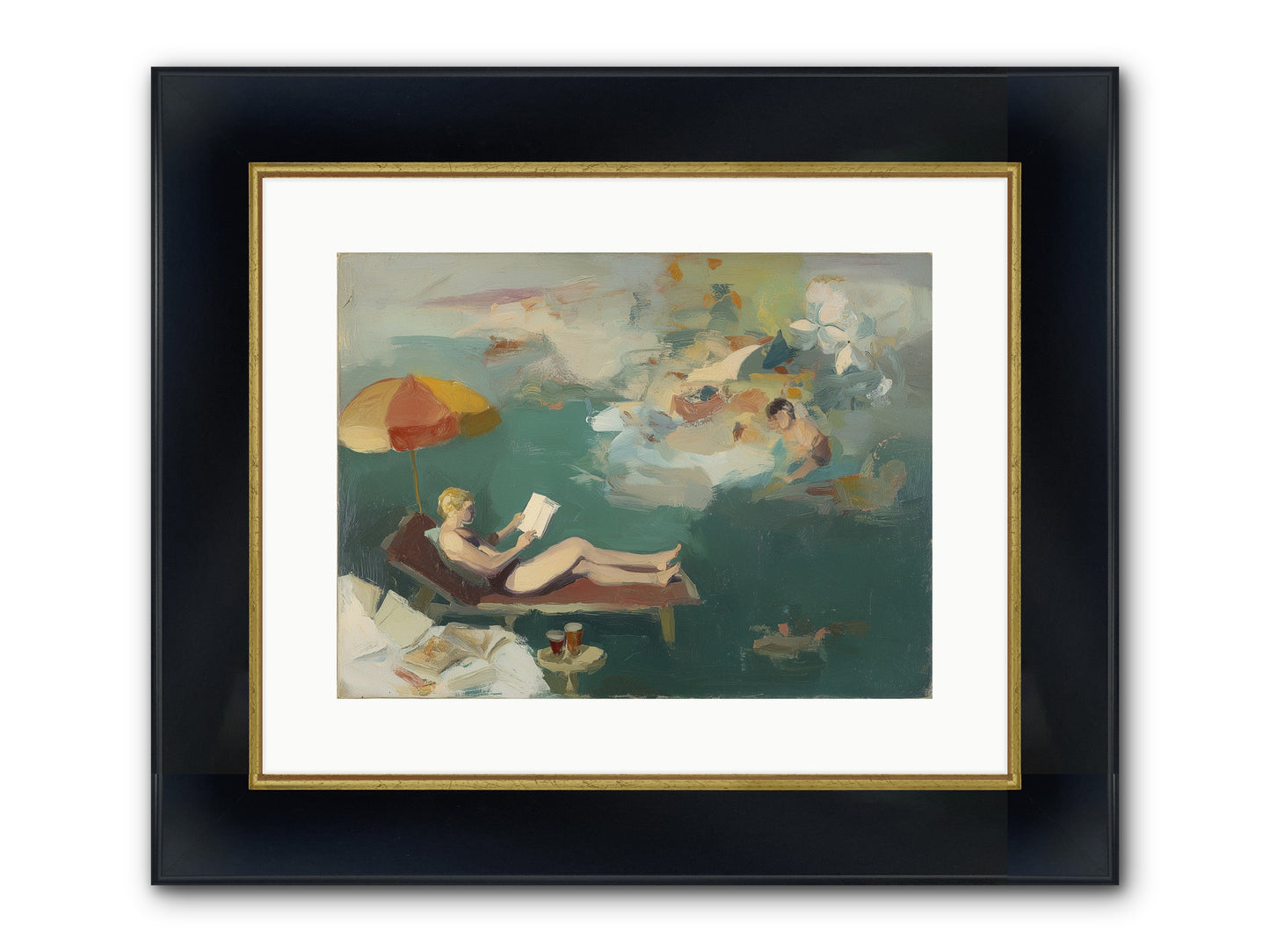 Summer's Sweet Surrender Framed Print - Wide Black w/Gold 16x12