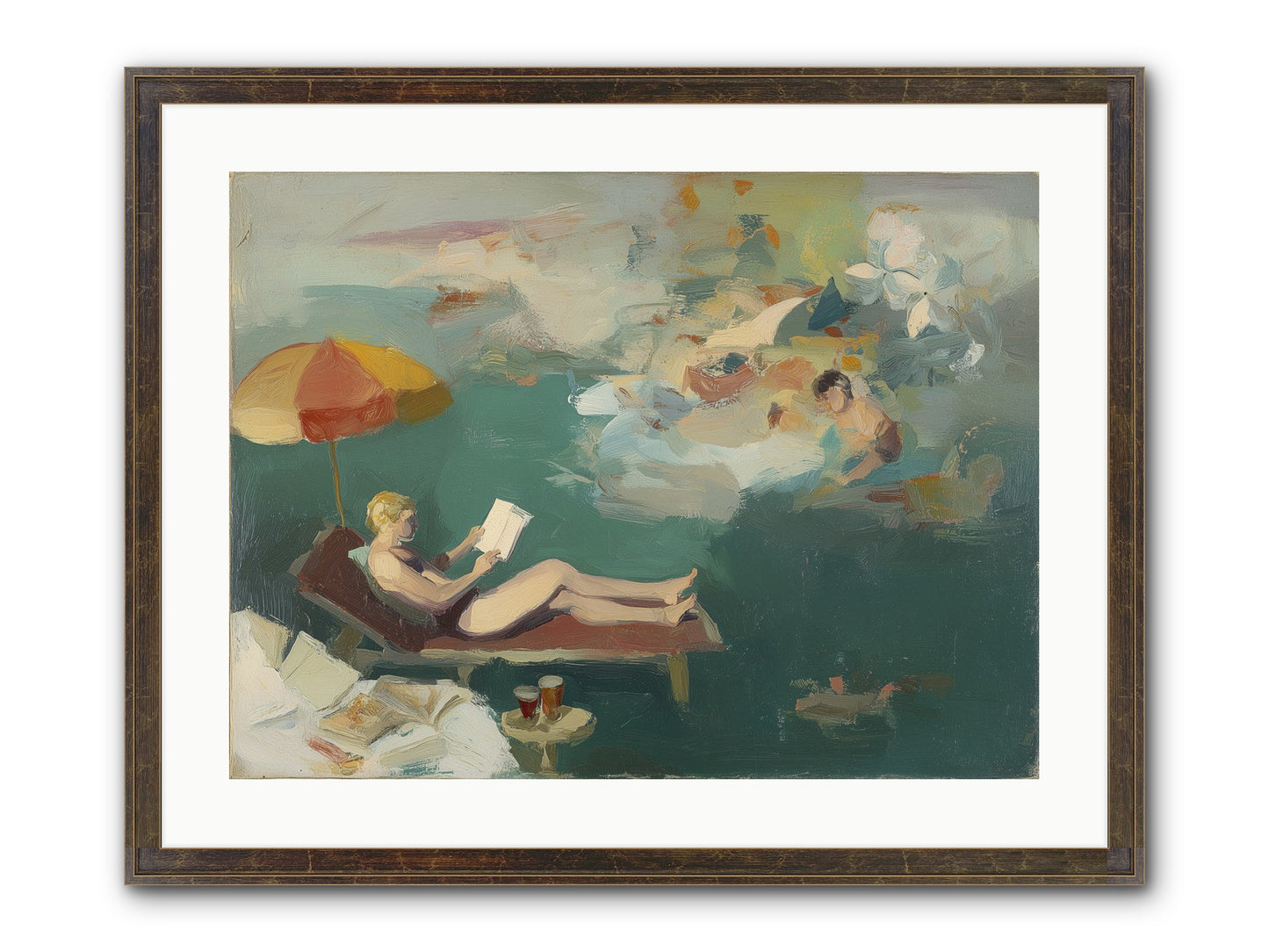 Summer's Sweet Surrender Framed Print - Slimwoods Black/Gold 24x18