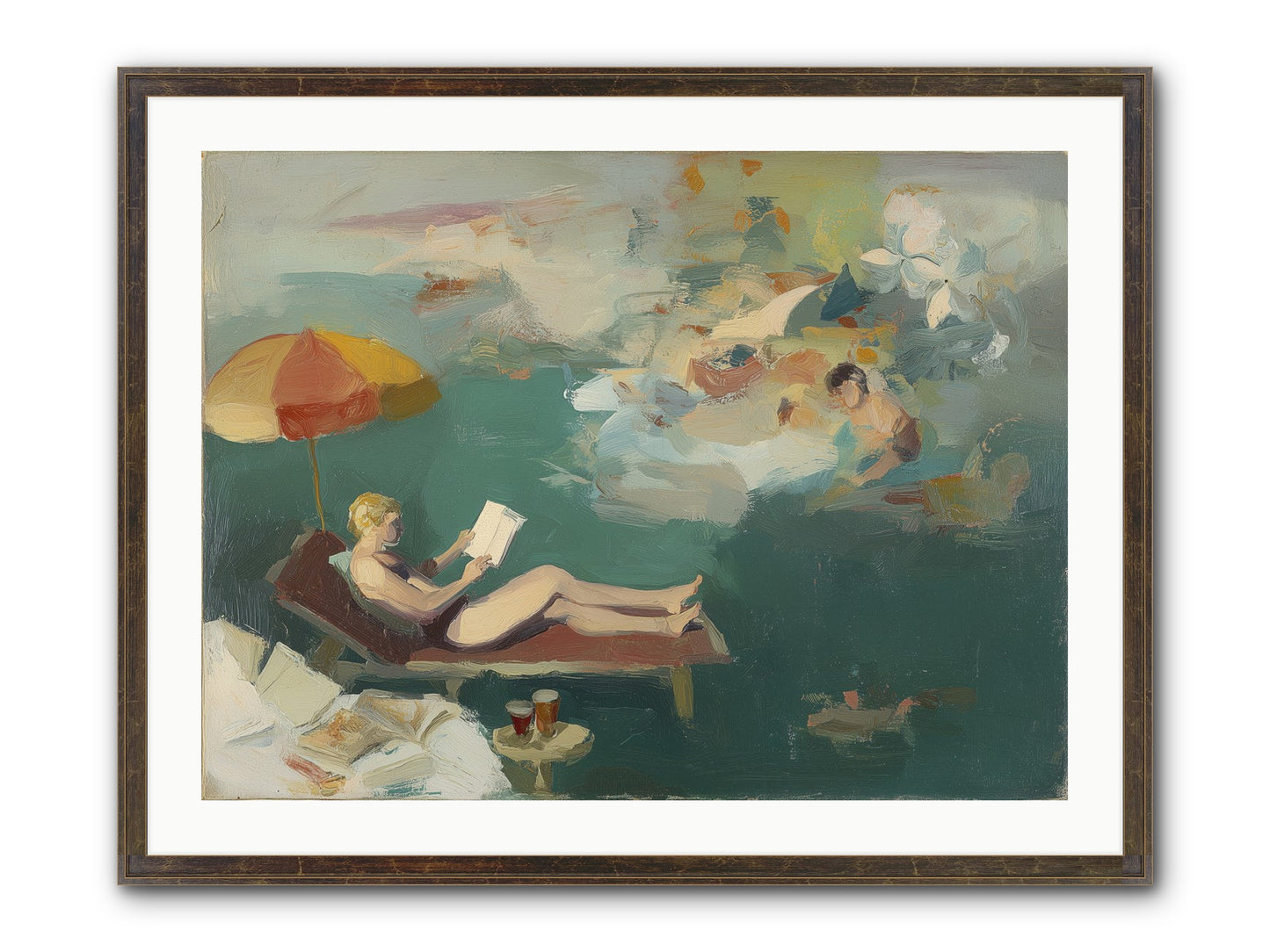Summer's Sweet Surrender Framed Print - Slimwoods Black/Gold 32x24