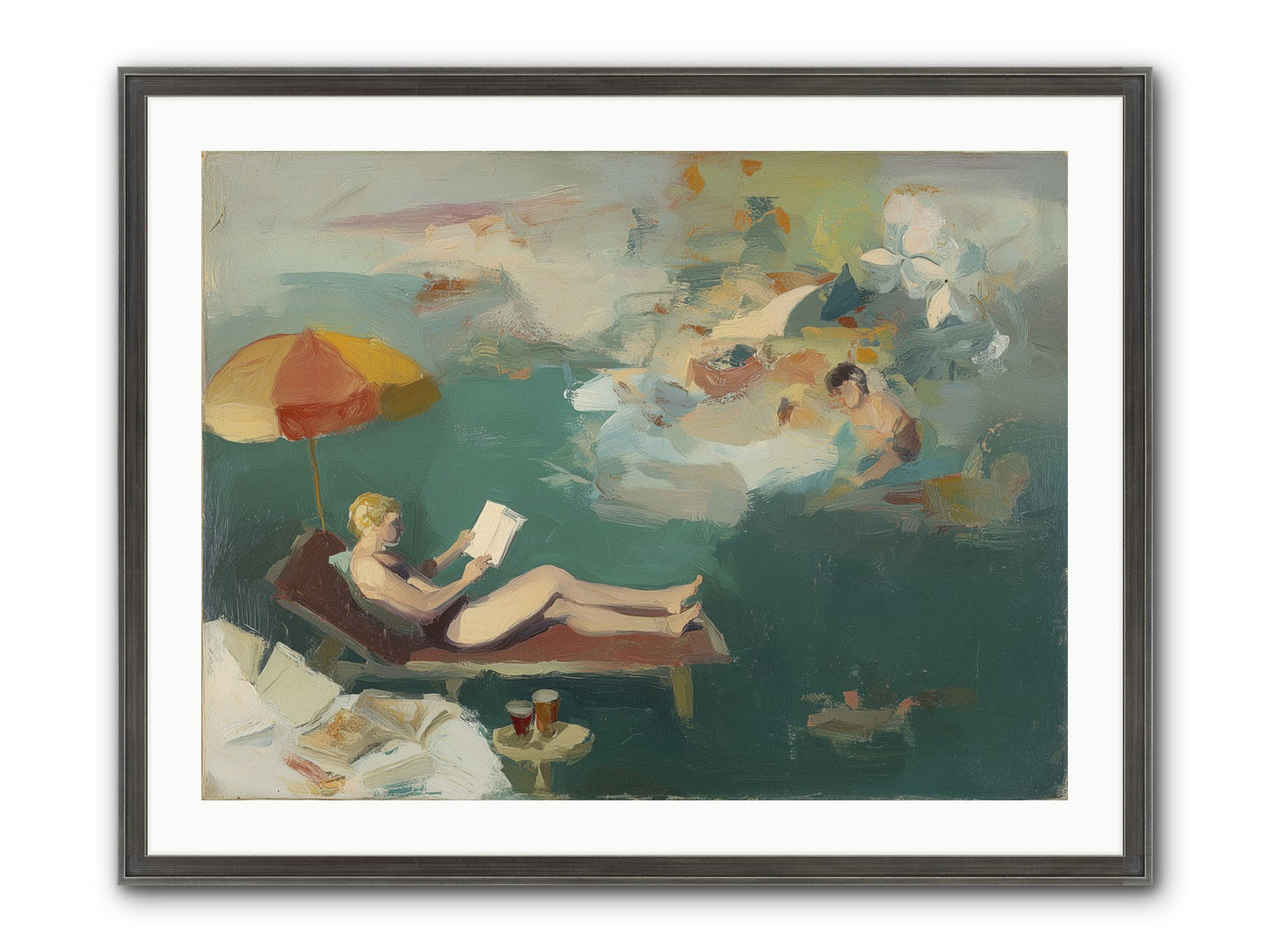 Summer's Sweet Surrender Framed Print - Slimwoods Black/Silver 32x24