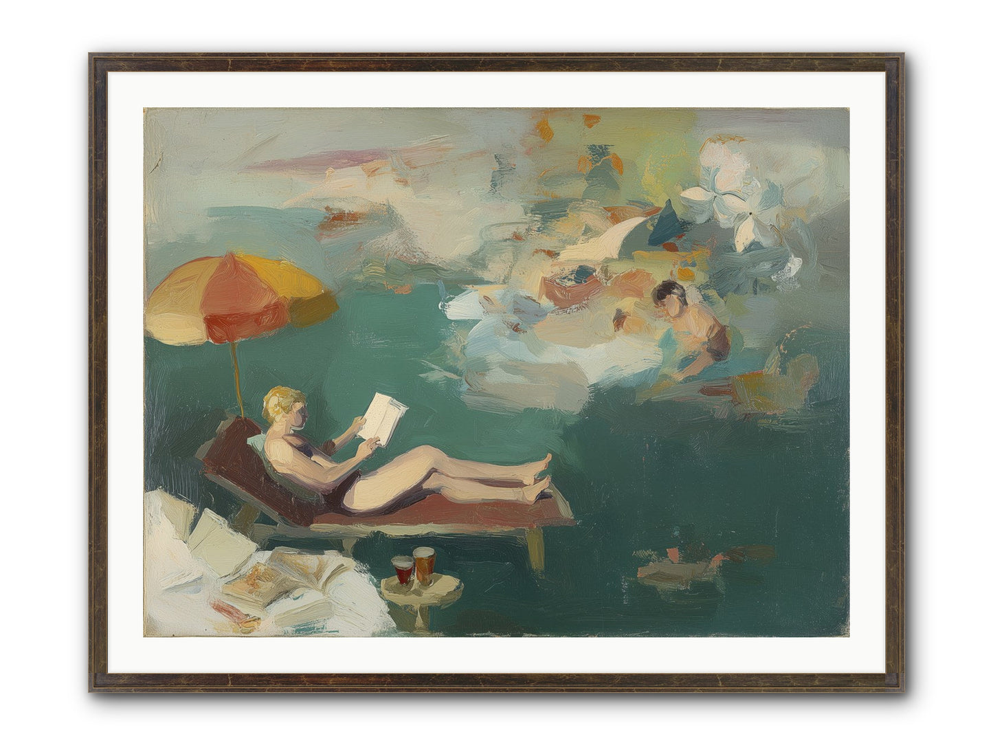 Summer's Sweet Surrender Framed Print - Slimwoods Black/Gold 40x30