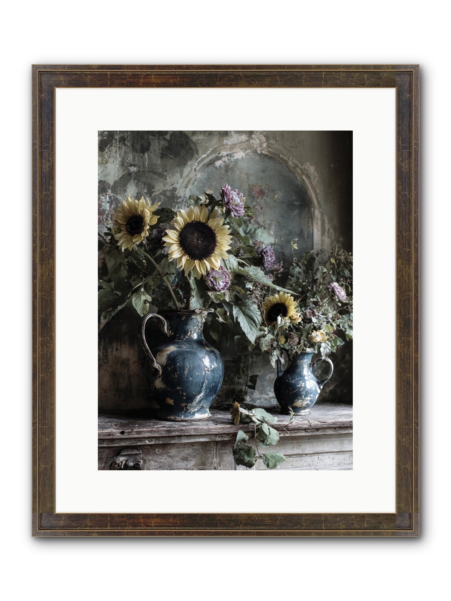 Summer Society Framed Print - Slimwoods Black/Gold 12x16