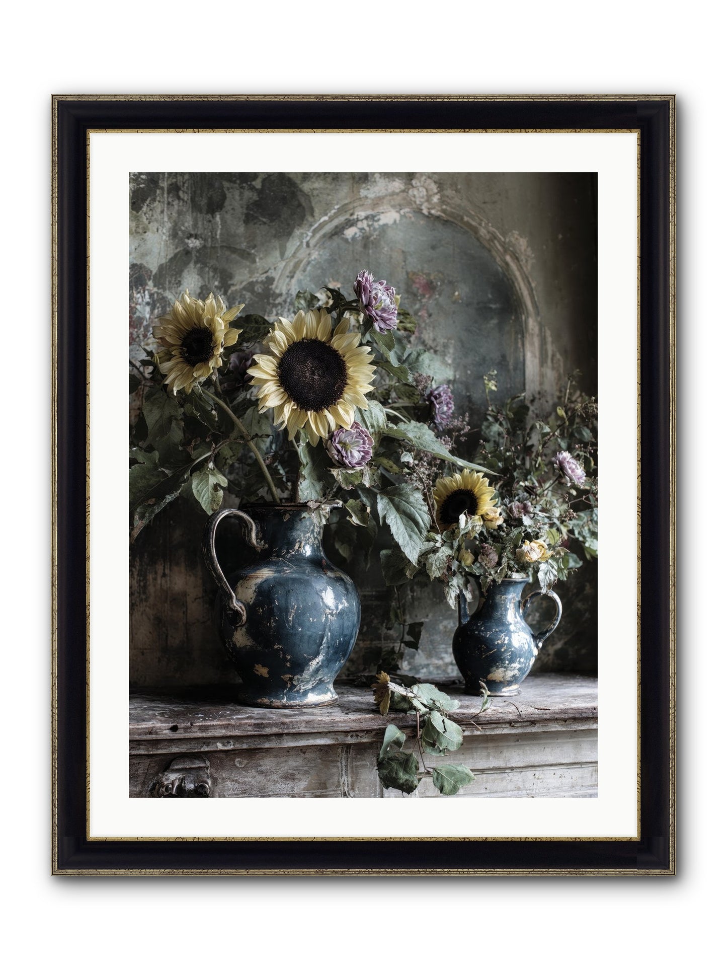 Summer Society Framed Print - Black & Gold 24x32