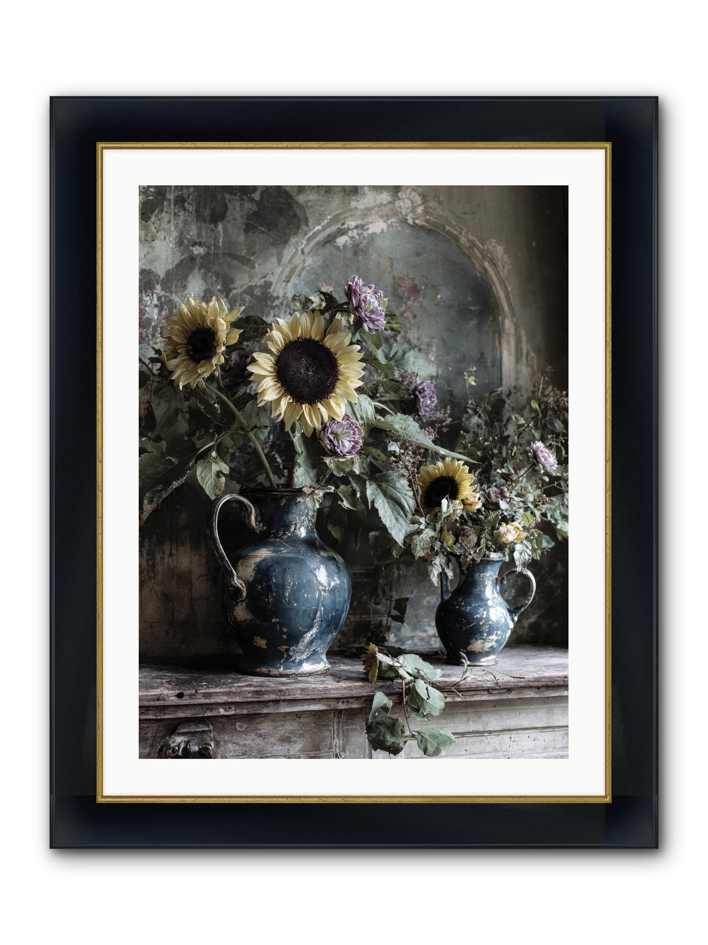 Summer Society Framed Print - Wide Black w/Gold 24x32