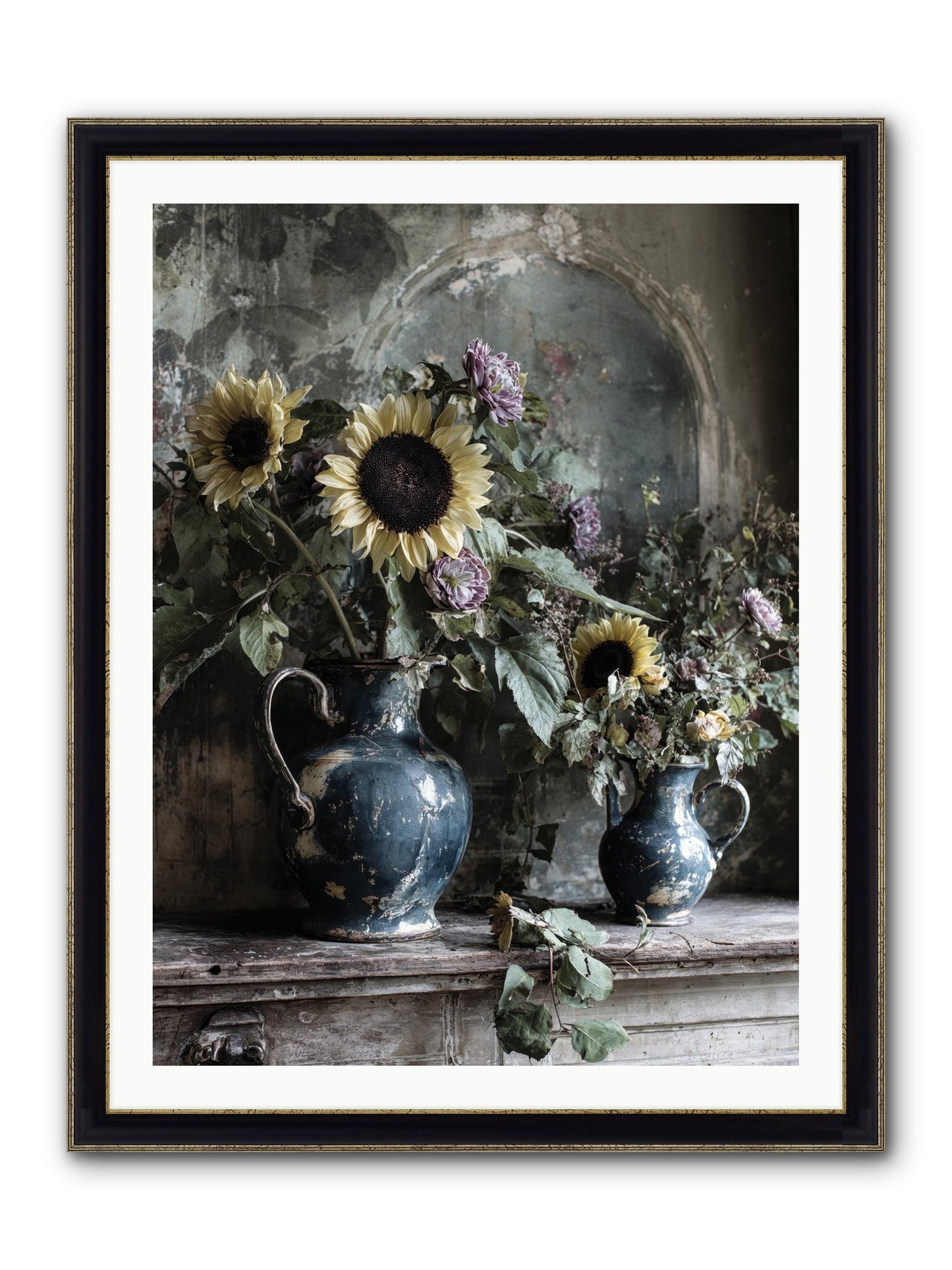 Summer Society Framed Print - Black & Gold 30x40