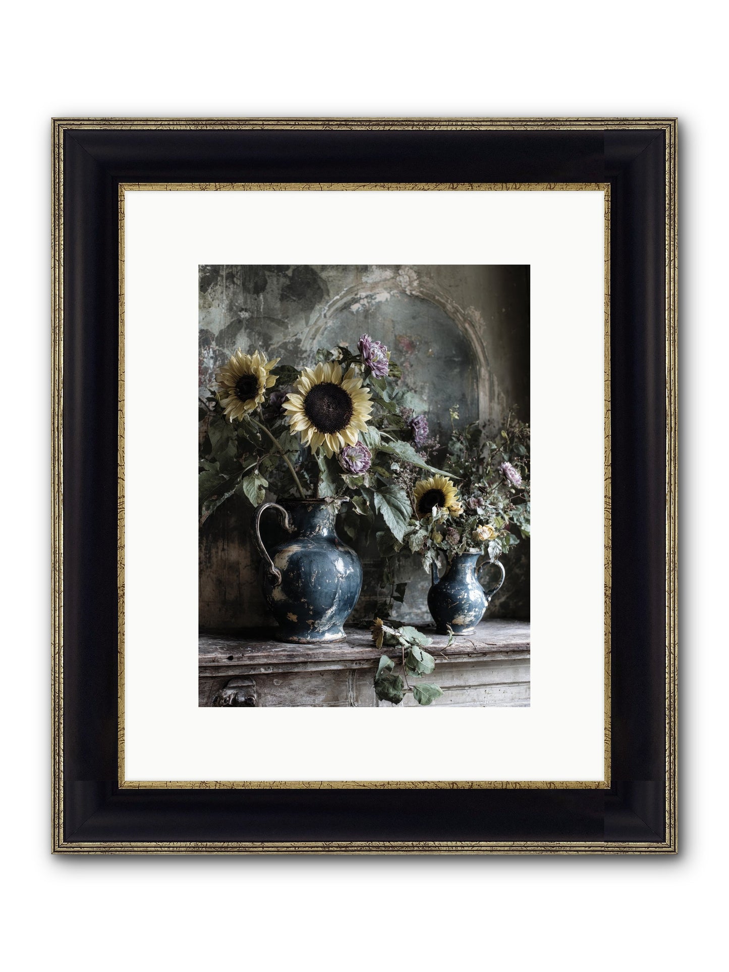 Summer Society Framed Print - Black & Gold 9x12