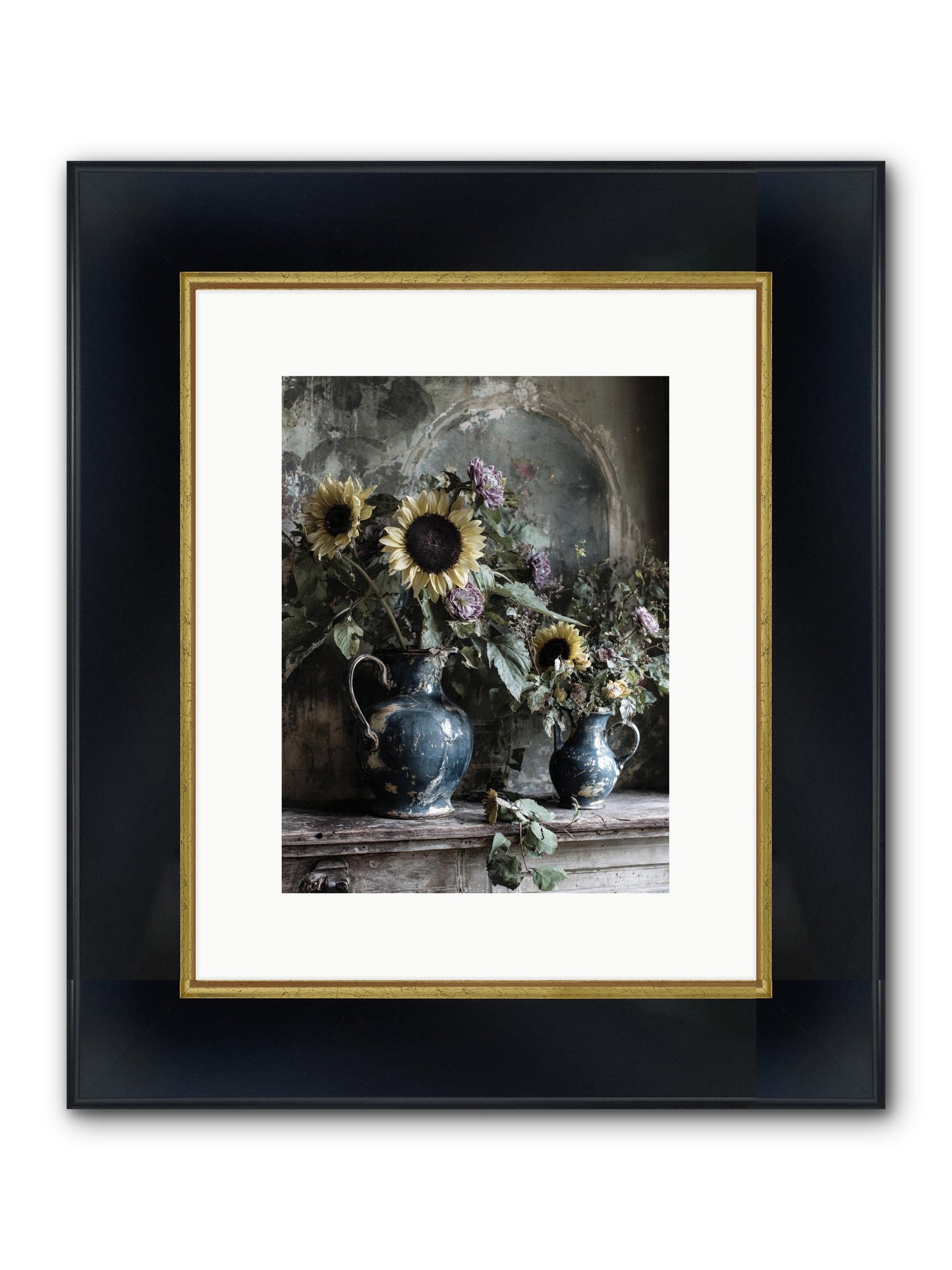 Summer Society Framed Print - Wide Black w/Gold 9x12