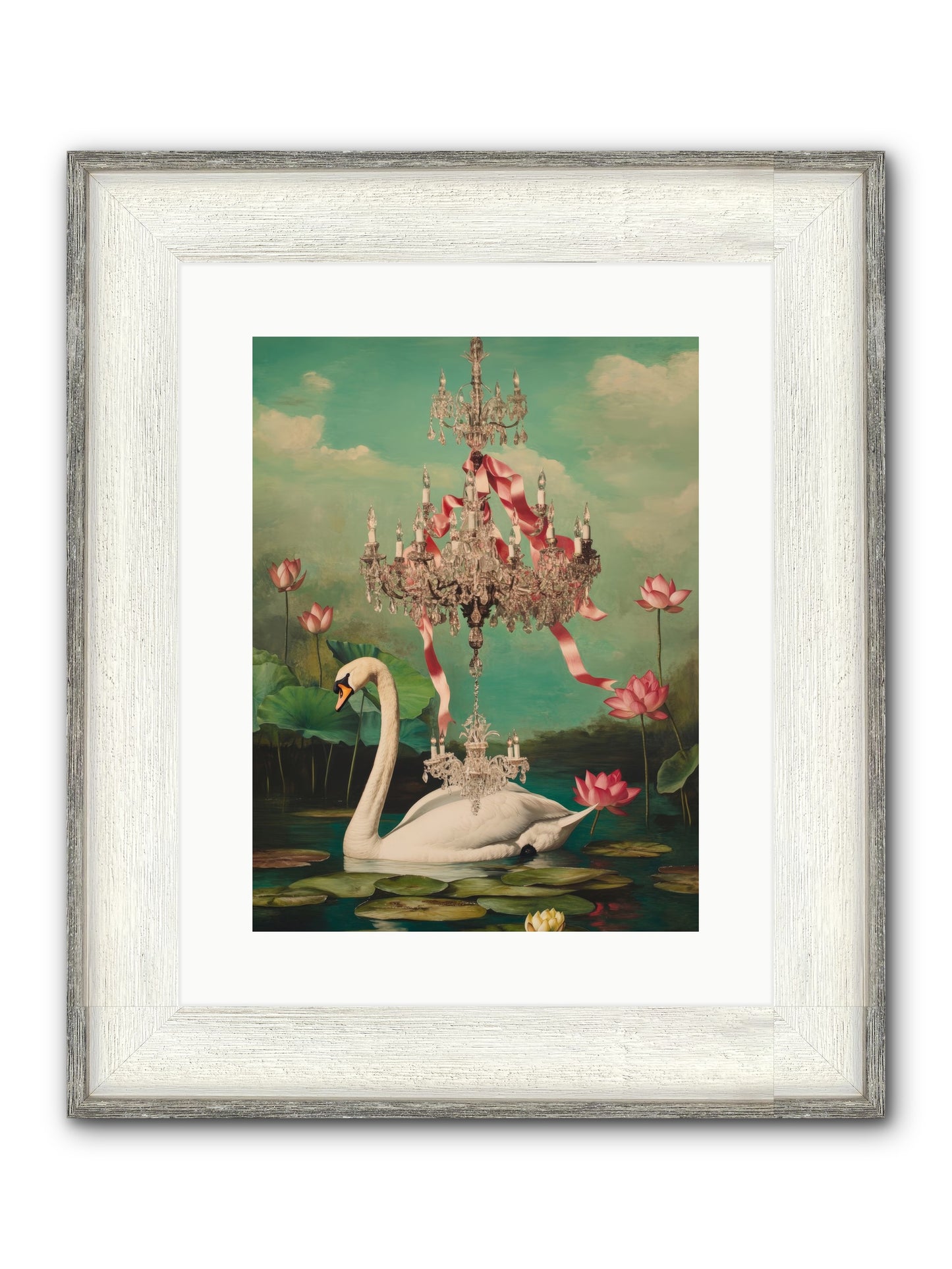 Summer Speaks French No.1 Framed Print - Driftwood White 12x16