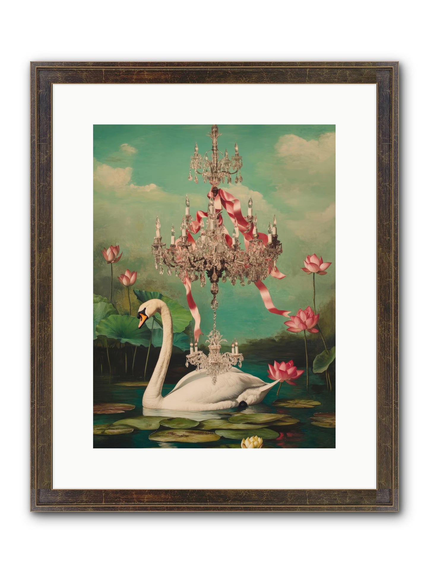 Summer Speaks French No.1 Framed Print - Slimwoods Black/Gold 12x16
