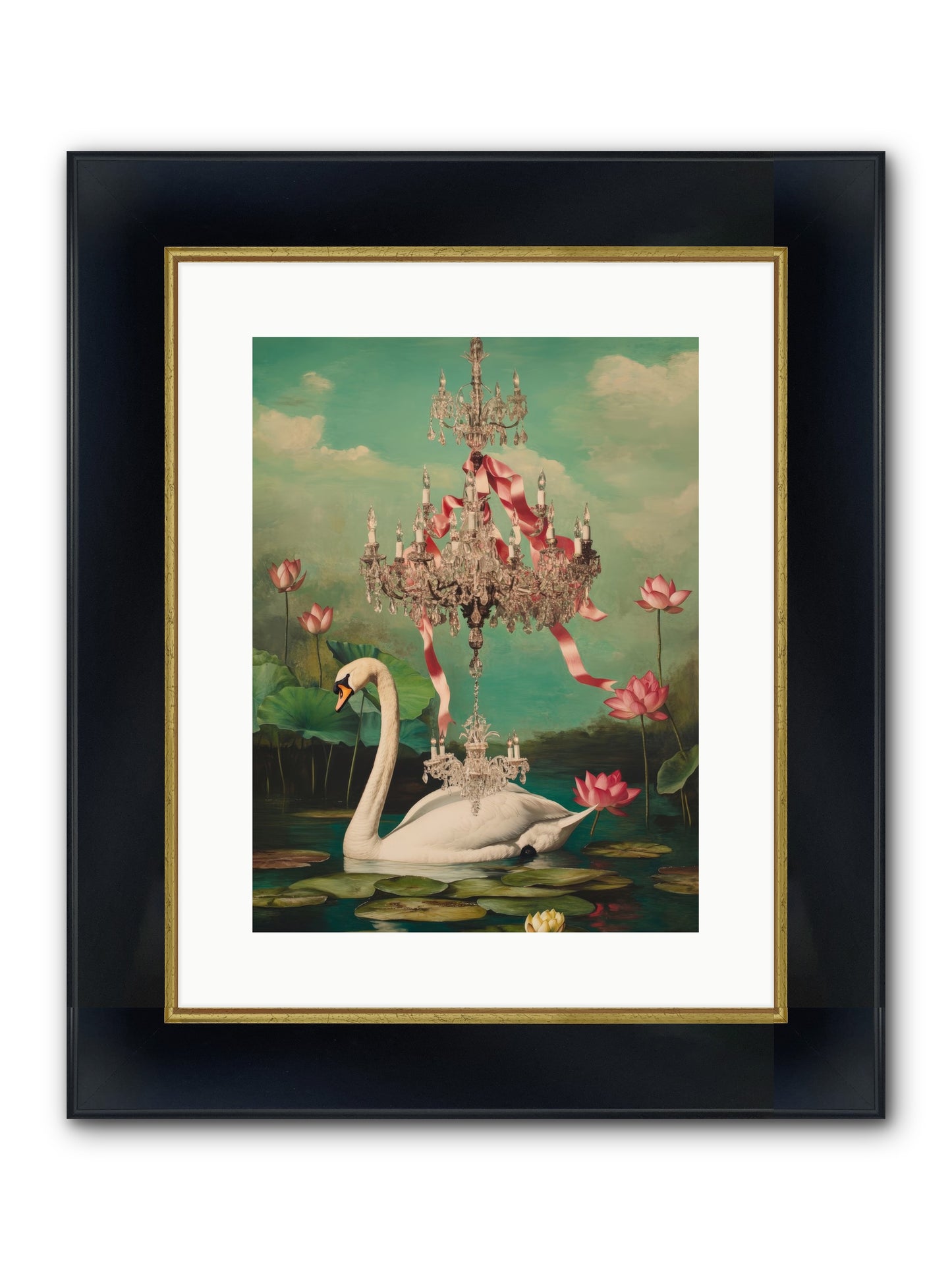 Summer Speaks French No.1 Framed Print - Wide Black w/Gold 12x16