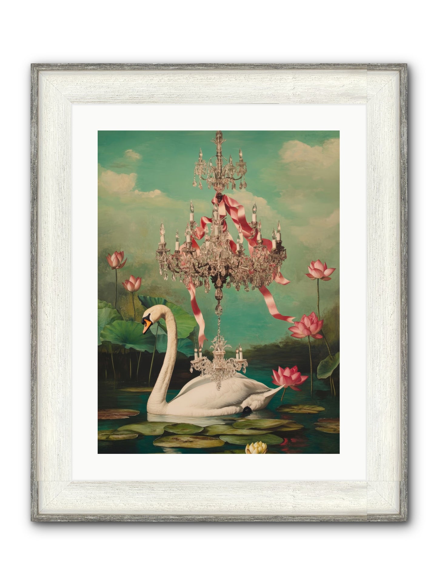 Summer Speaks French No.1 Framed Print - Driftwood White 18x24