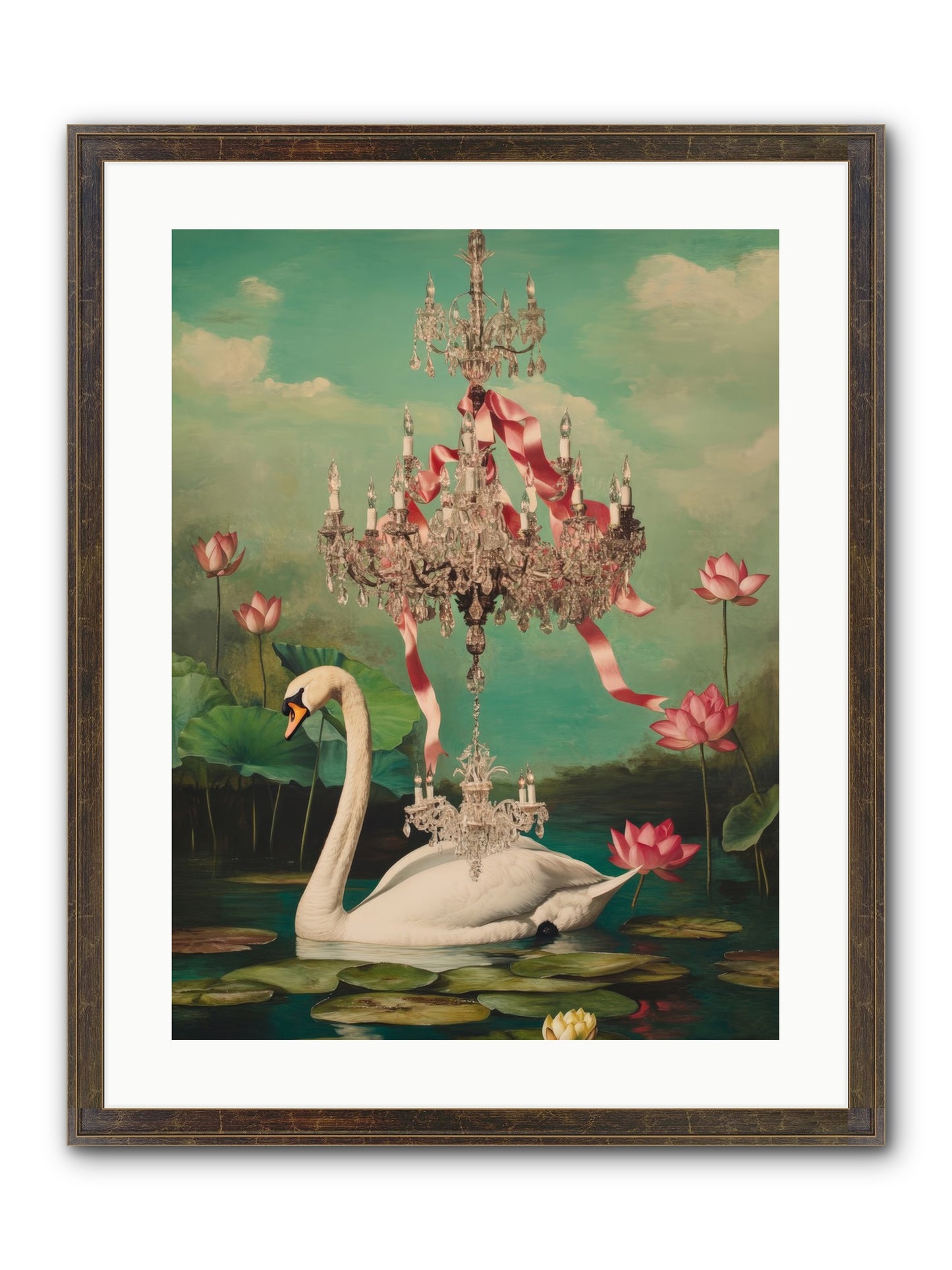 Summer Speaks French No.1 Framed Print - Slimwoods Black/Gold 18x24
