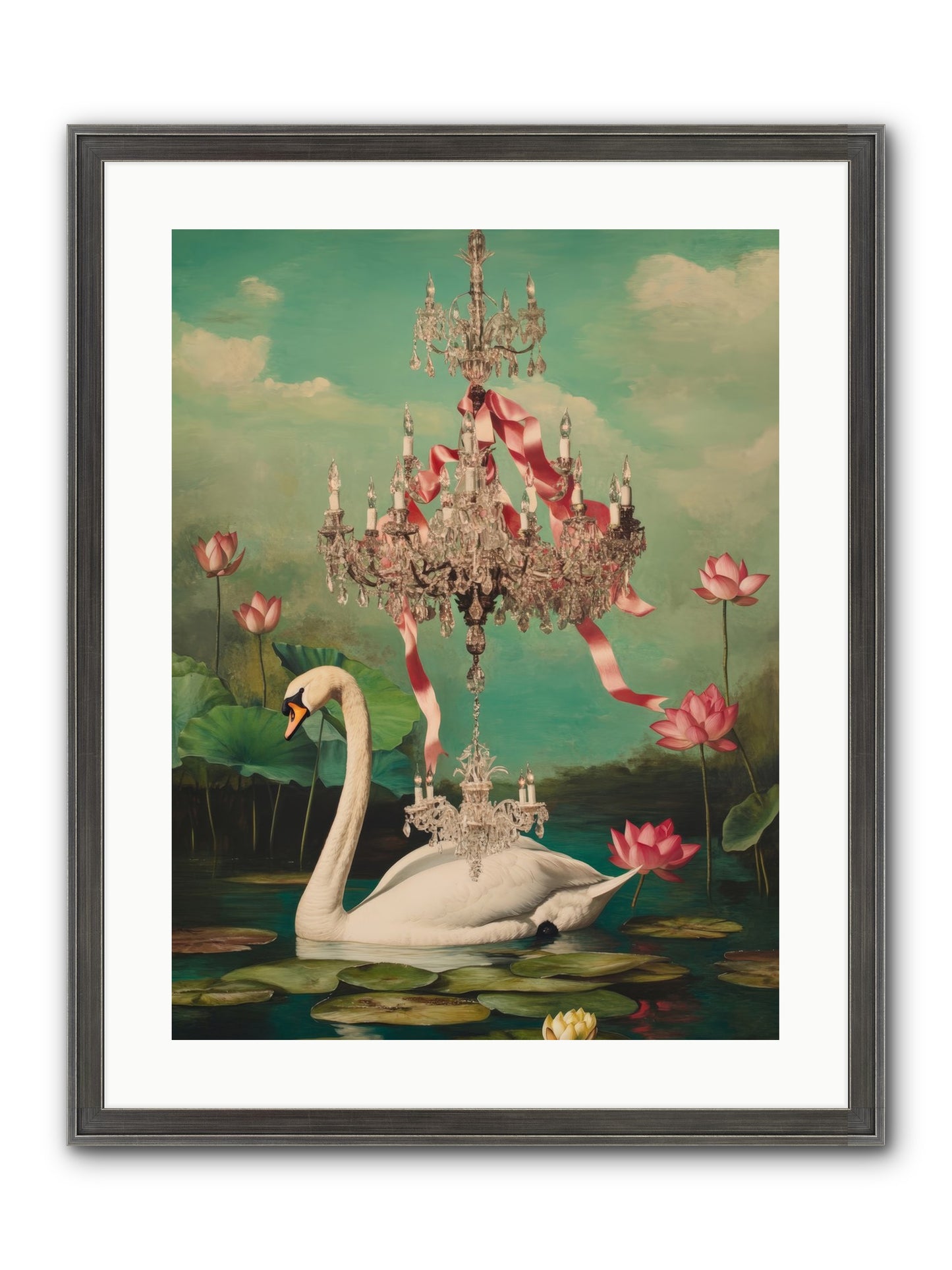 Summer Speaks French No.1 Framed Print - Slimwoods Black/Silver 18x24