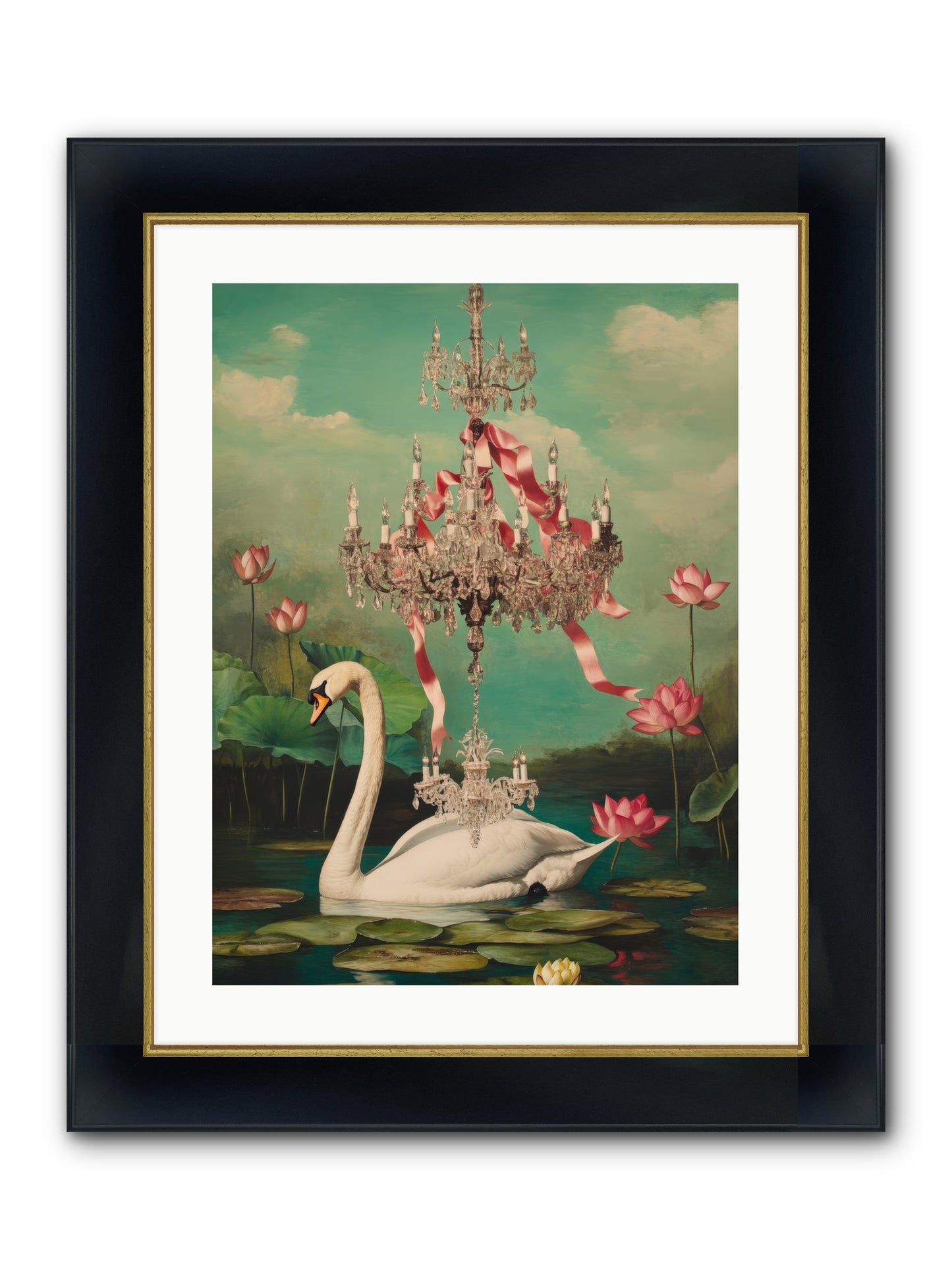 Summer Speaks French No.1 Framed Print - Wide Black w/Gold 18x24