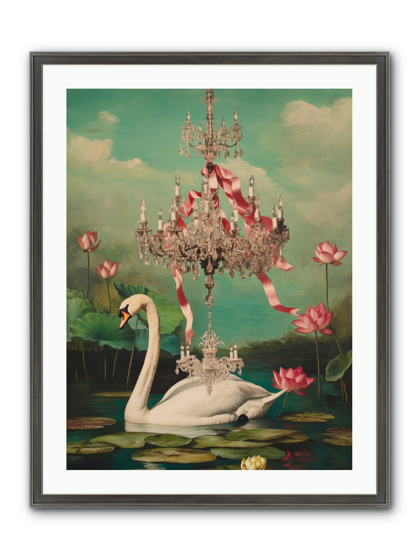 Summer Speaks French No.1 Framed Print - Slimwoods Black/Silver 24x32