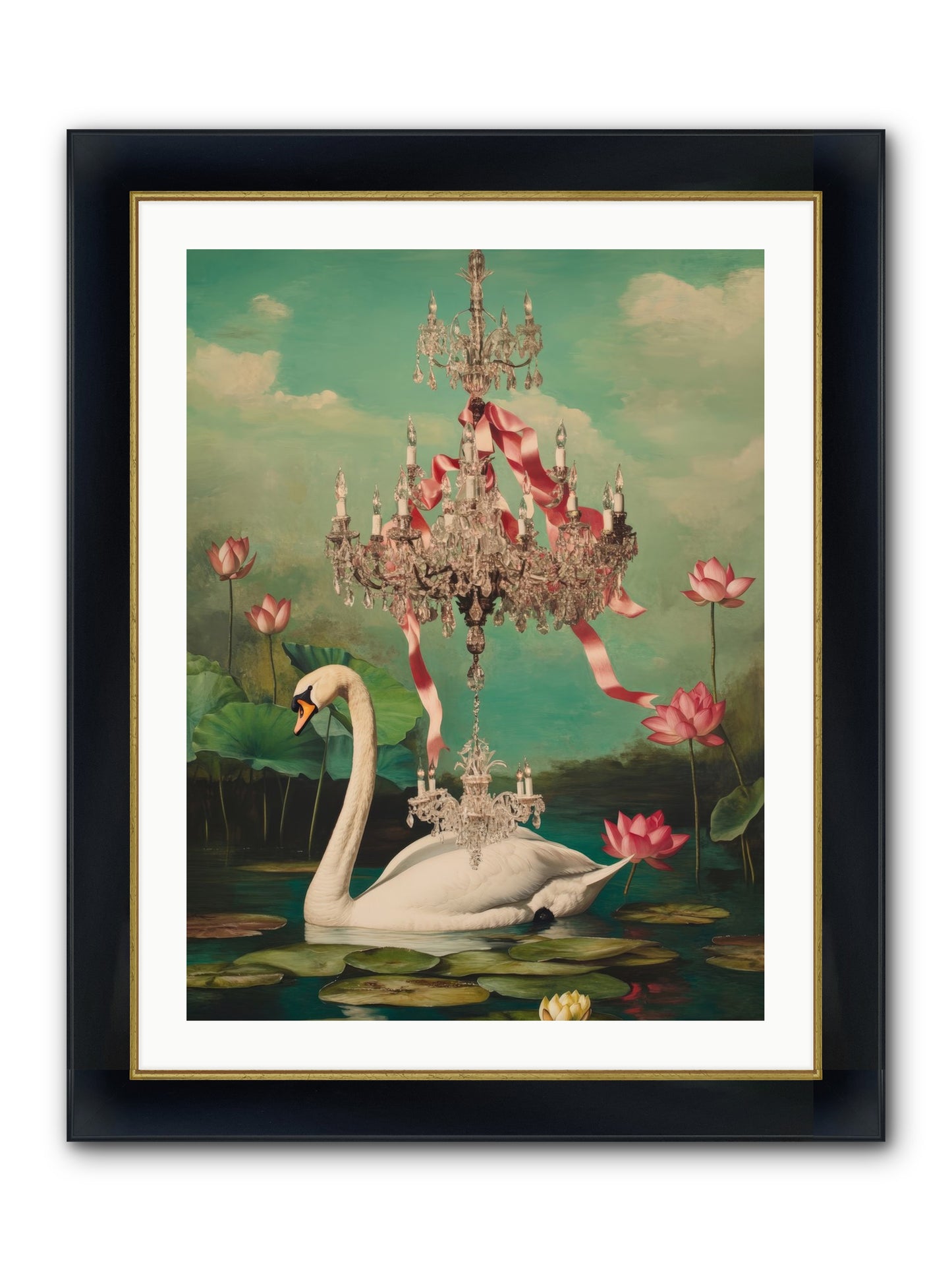 Summer Speaks French No.1 Framed Print - Wide Black w/Gold 24x32