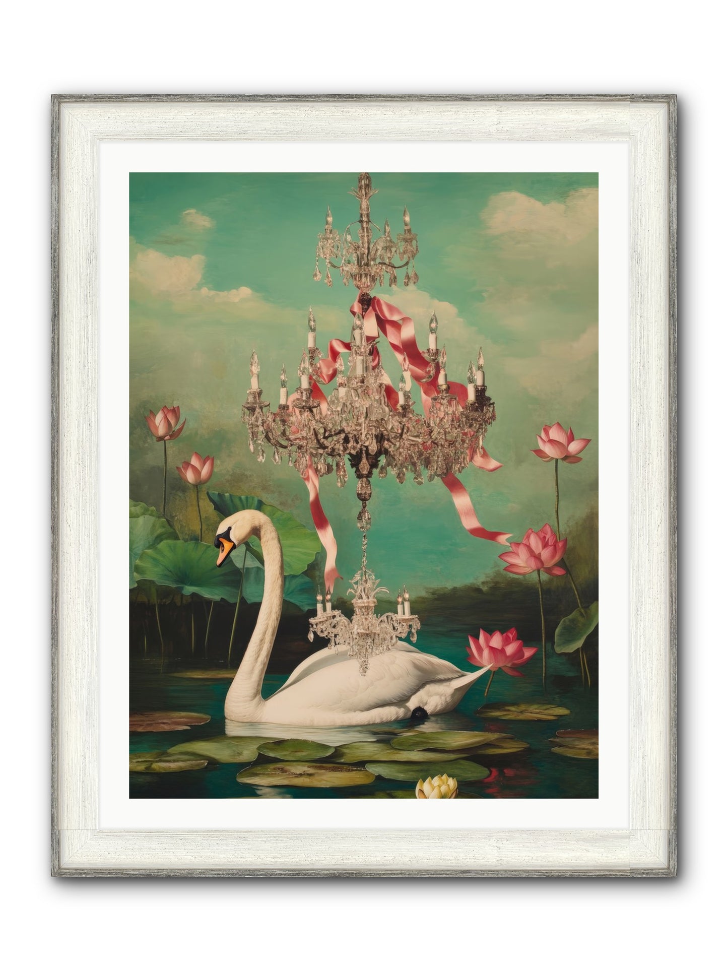 Summer Speaks French No.1 Framed Print - Driftwood White 30x40