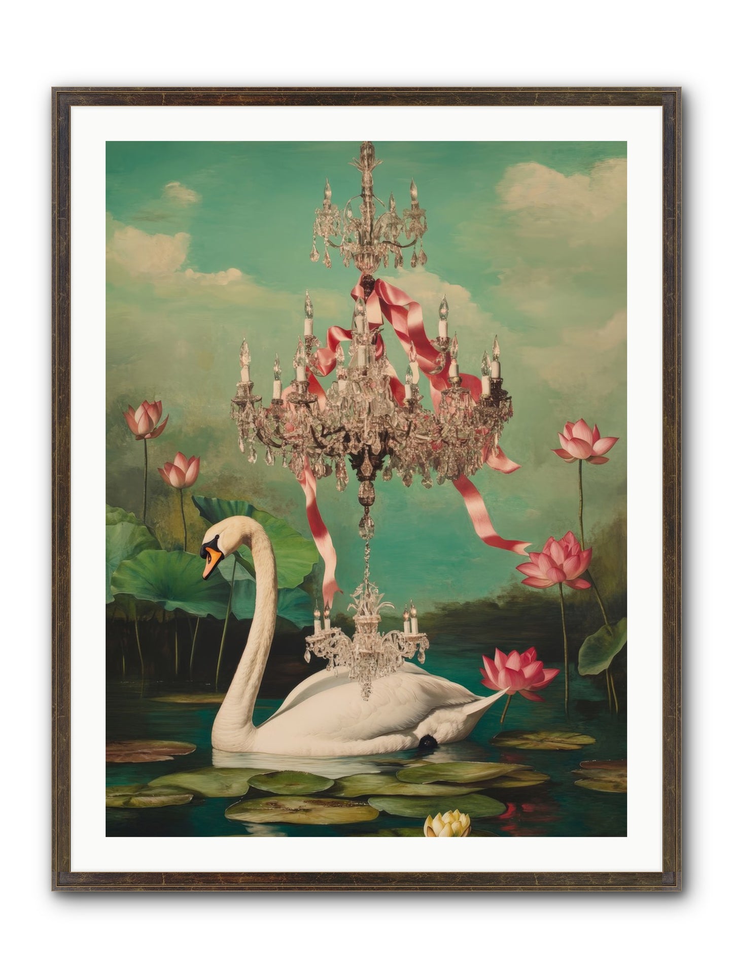 Summer Speaks French No.1 Framed Print - Slimwoods Black/Gold 30x40