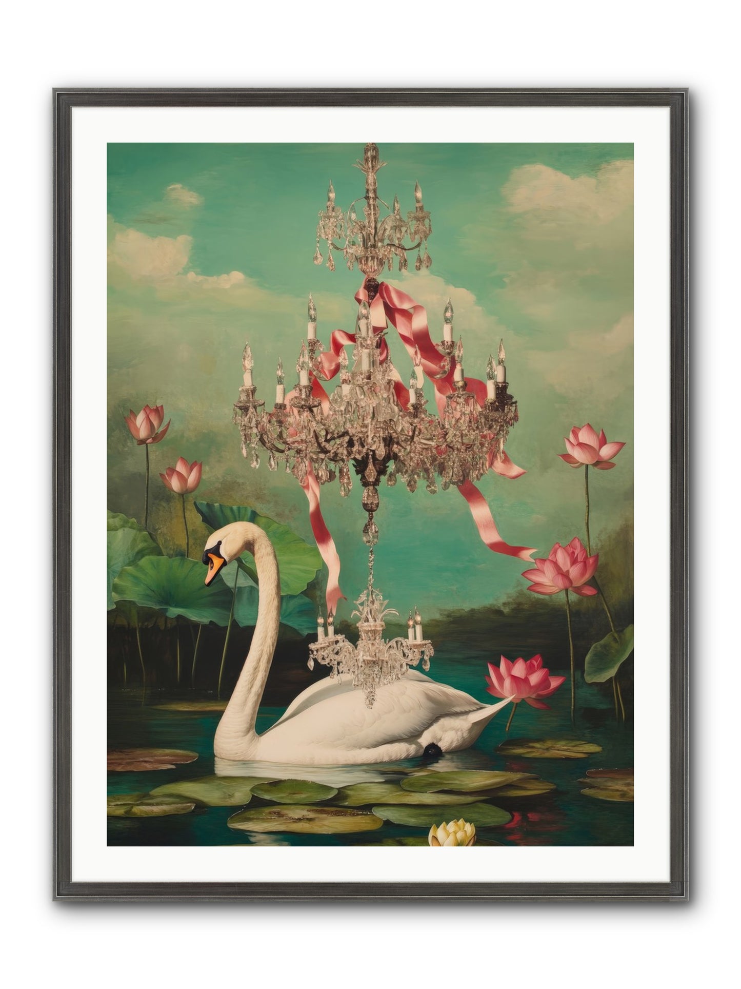 Summer Speaks French No.1 Framed Print - Slimwoods Black/Silver 30x40
