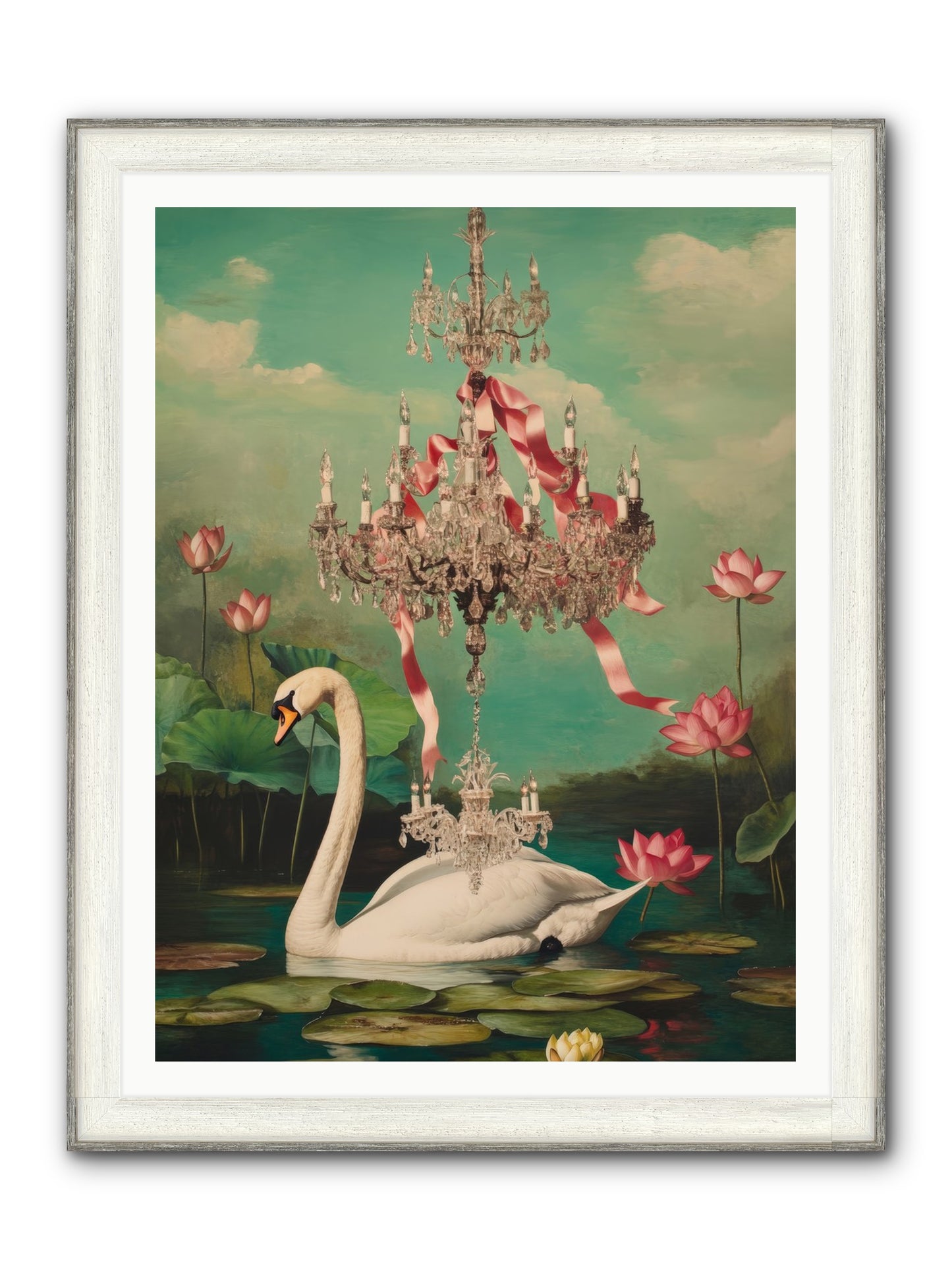 Summer Speaks French No.1 Framed Print - Driftwood White 36x48
