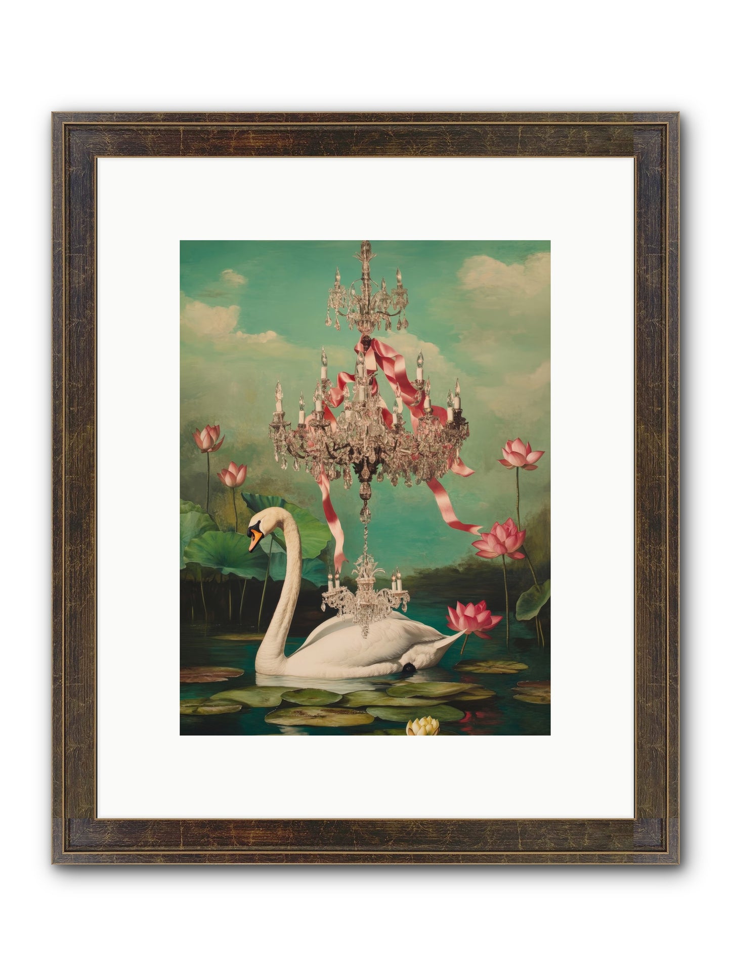 Summer Speaks French No.1 Framed Print - Slimwoods Black/Gold 9x12