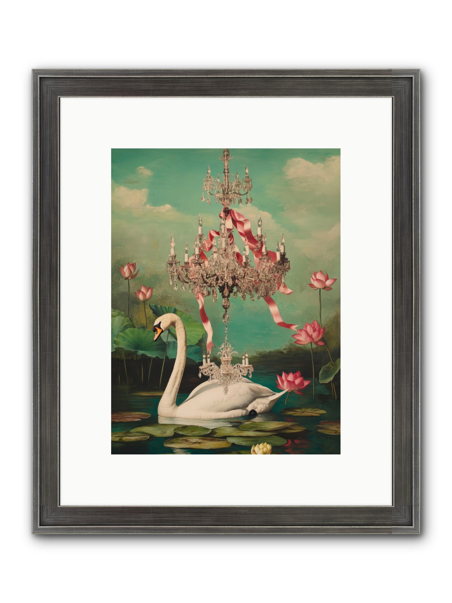 Summer Speaks French No.1 Framed Print - Slimwoods Black/Silver 9x12