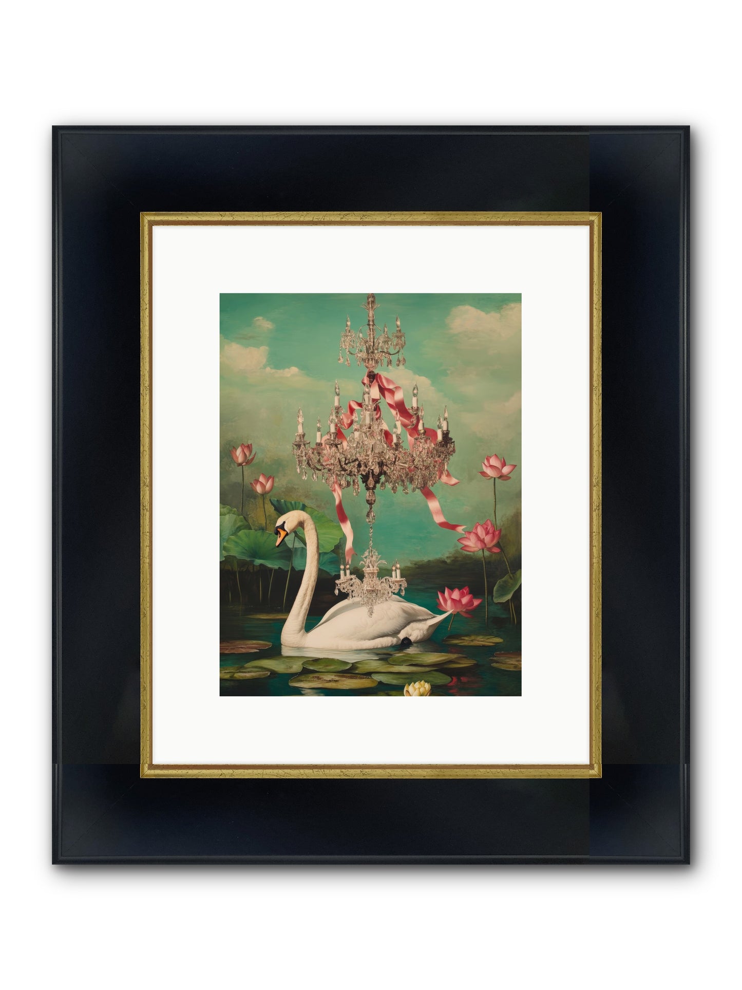 Summer Speaks French No.1 Framed Print - Wide Black w/Gold 9x12
