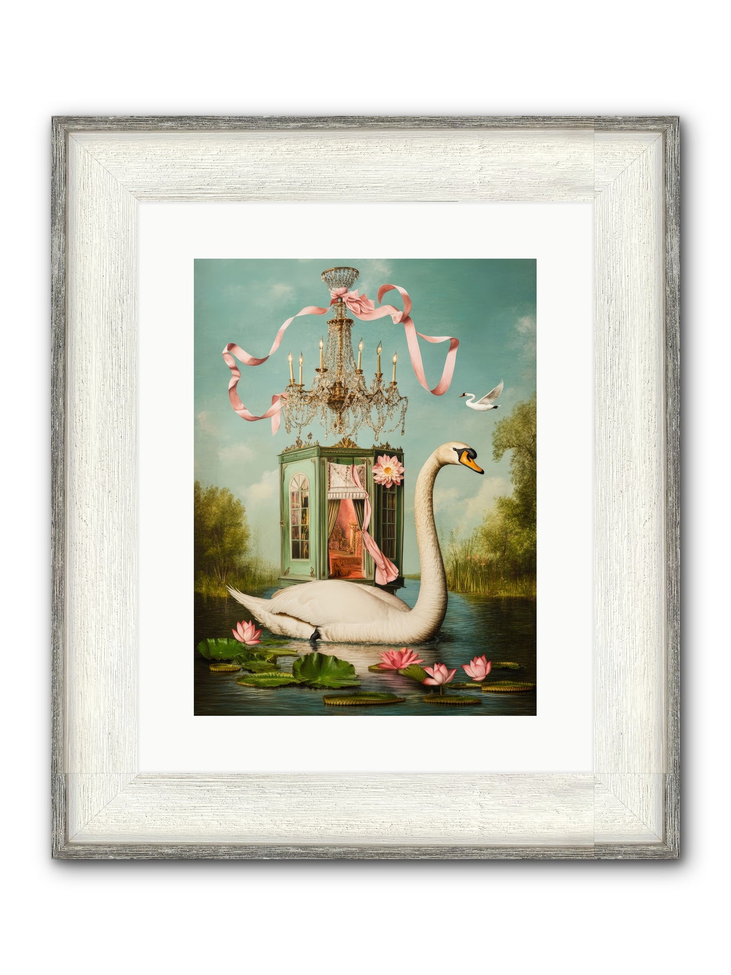 Summer Speaks French No.2 Framed Print - Driftwood White 12x16
