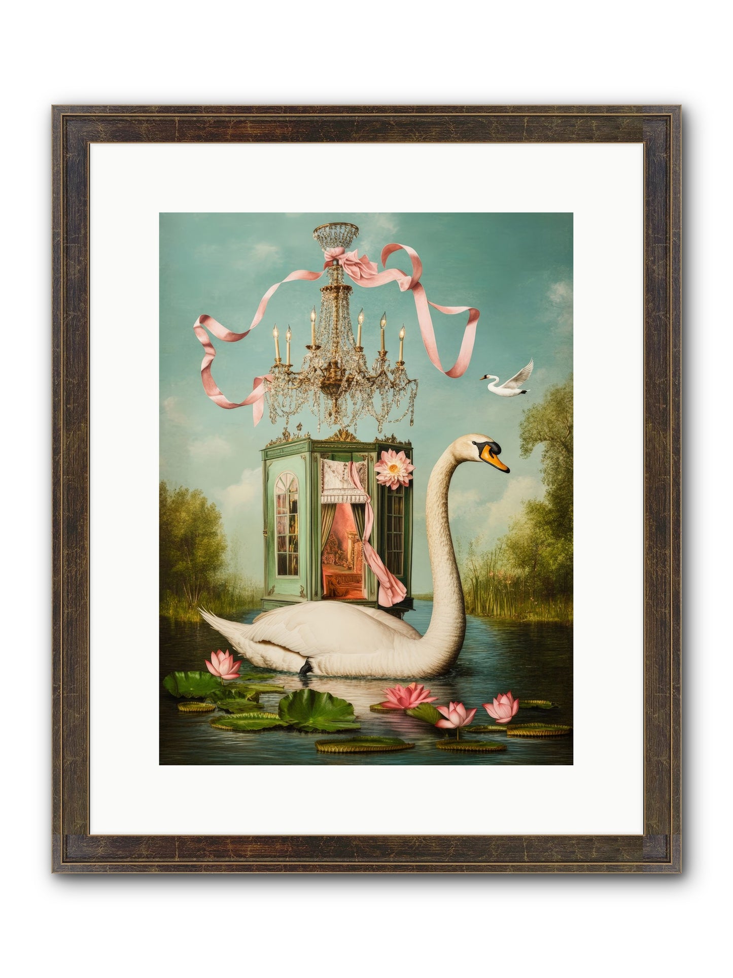 Summer Speaks French No.2 Framed Print - Slimwoods Black/Gold 12x16