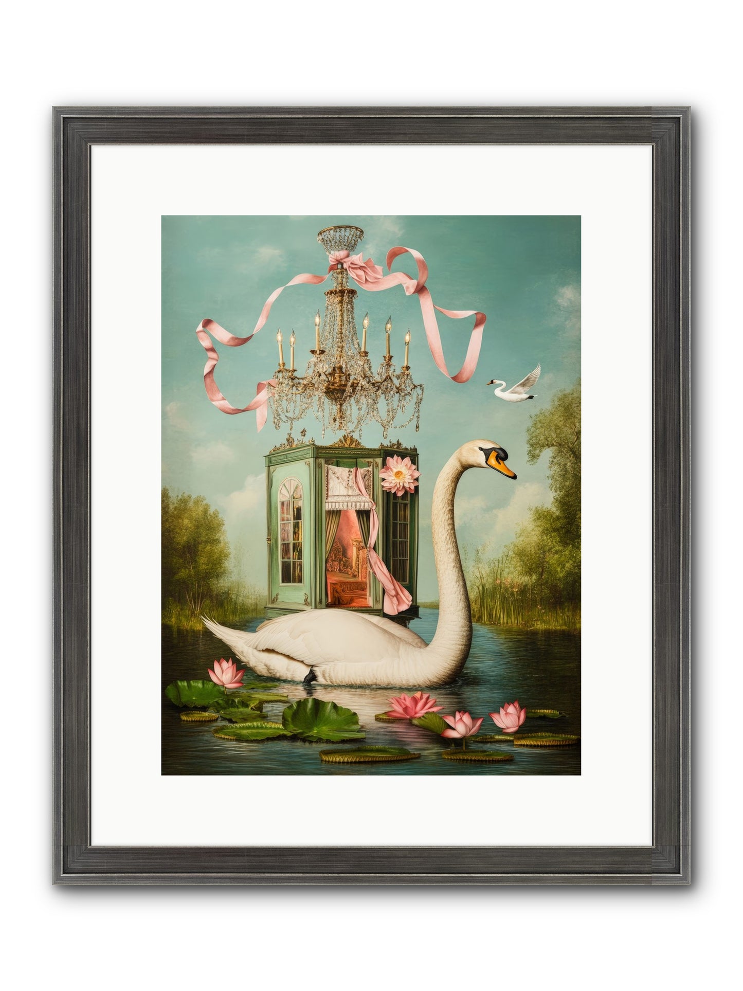 Summer Speaks French No.2 Framed Print - Slimwoods Black/Silver 12x16