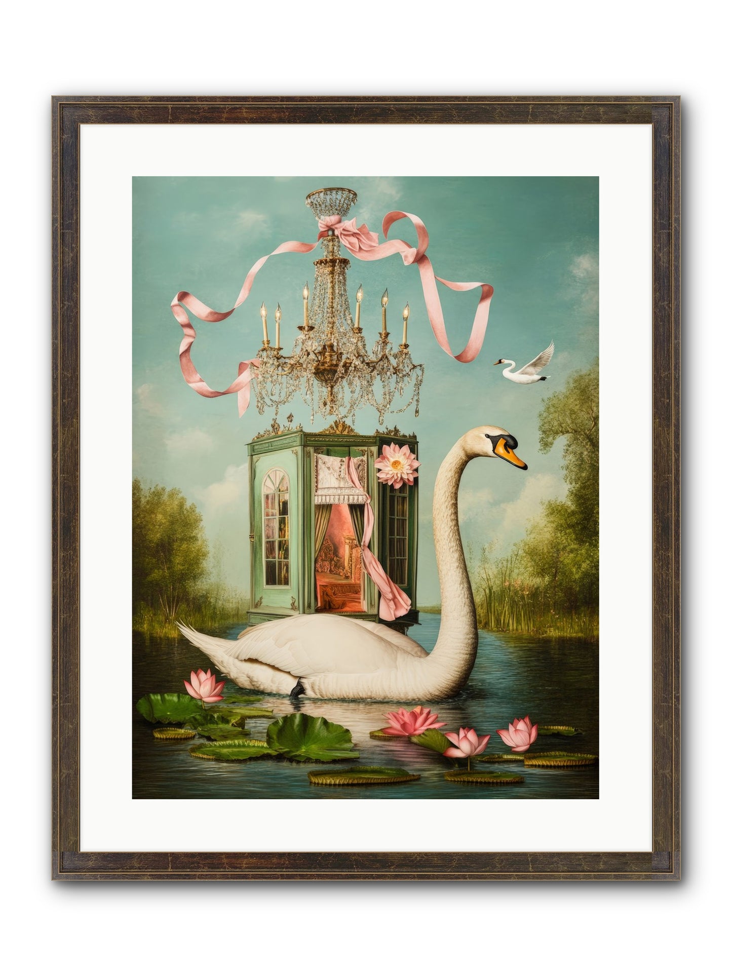 Summer Speaks French No.2 Framed Print - Slimwoods Black/Gold 18x24