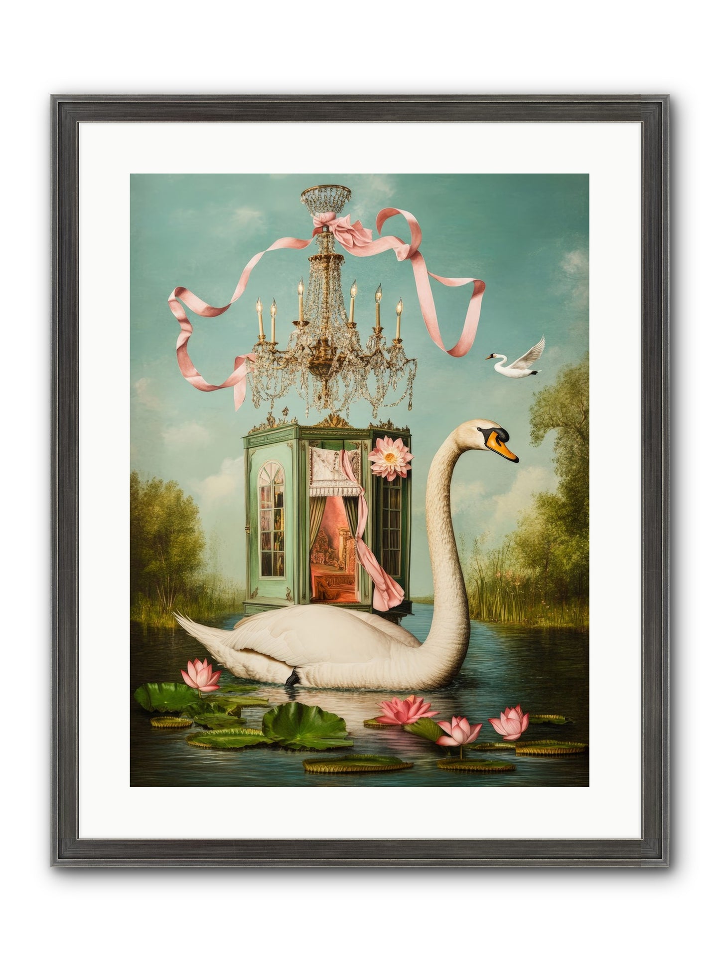 Summer Speaks French No.2 Framed Print - Slimwoods Black/Silver 18x24