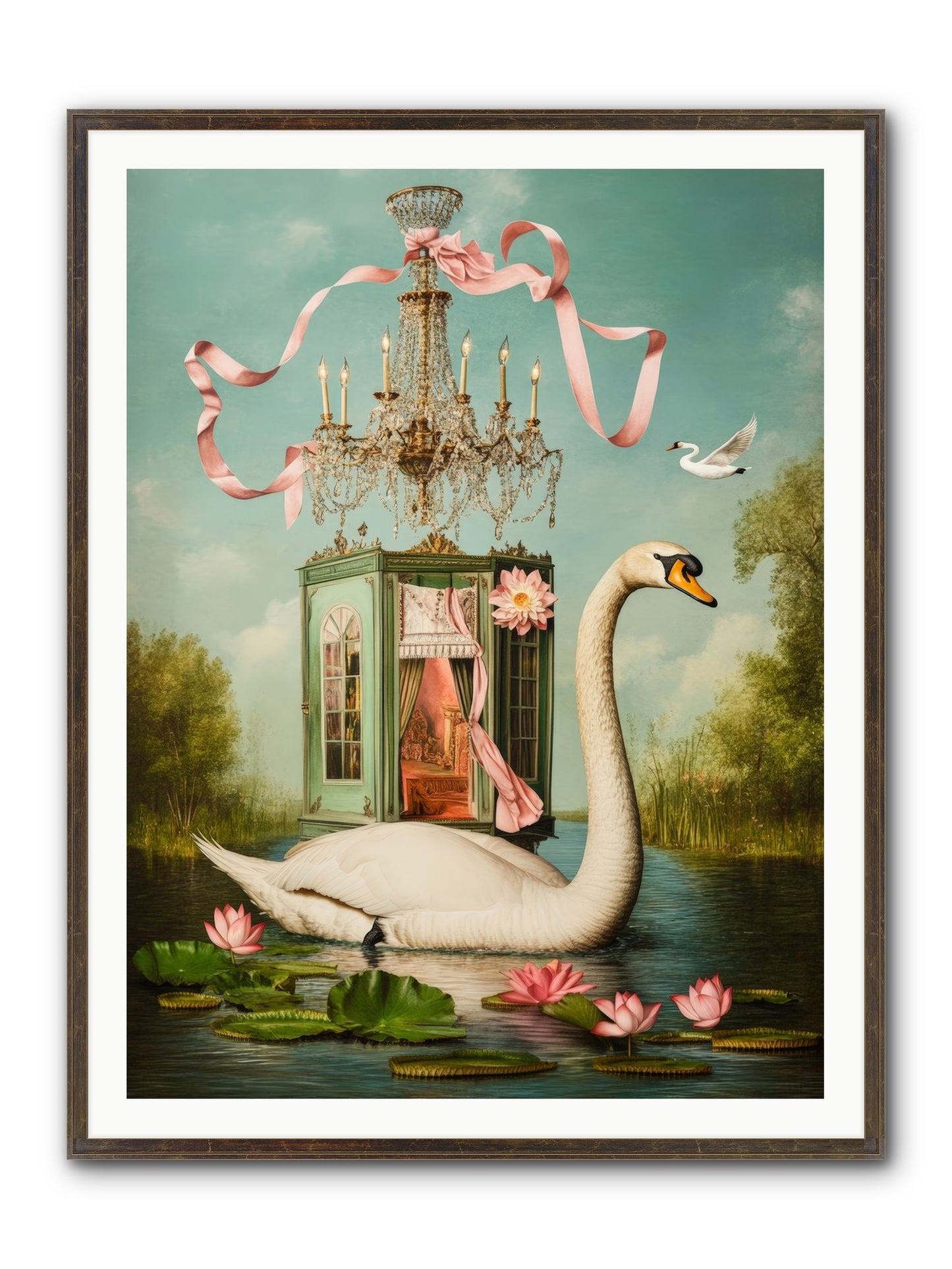Summer Speaks French No.2 Framed Print - Slimwoods Black/Gold 36x48