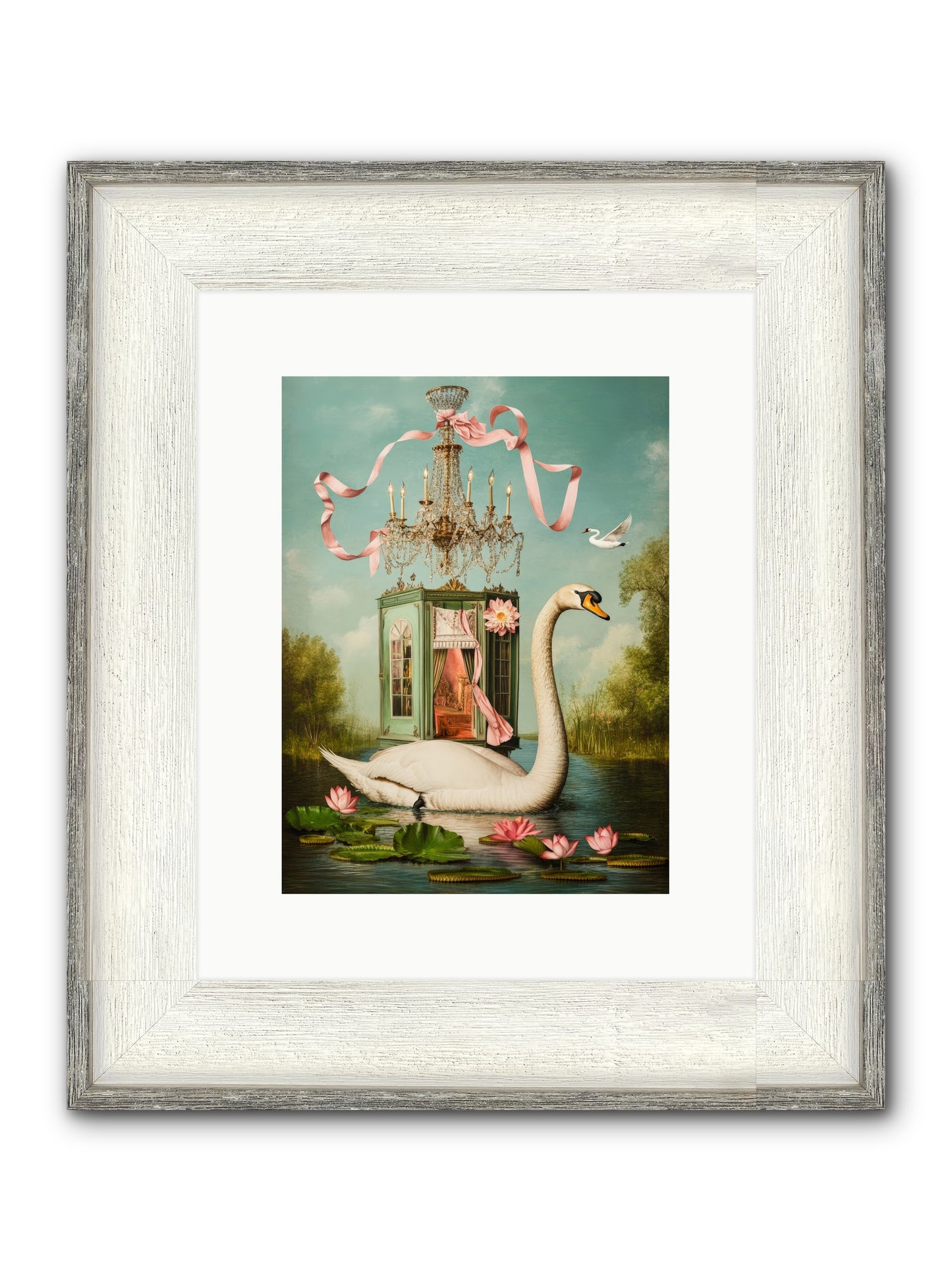 Summer Speaks French No.2 Framed Print - Driftwood White 9x12