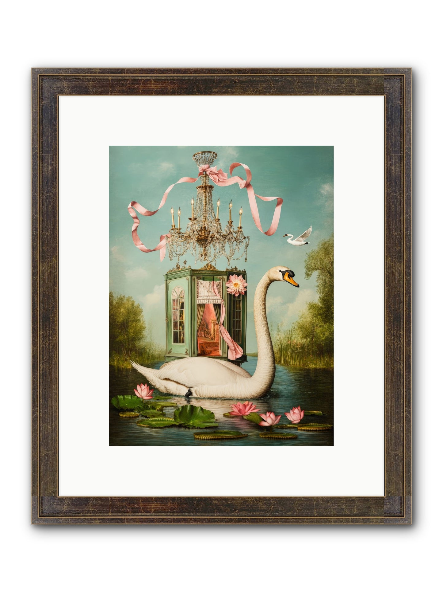 Summer Speaks French No.2 Framed Print - Slimwoods Black/Gold 9x12