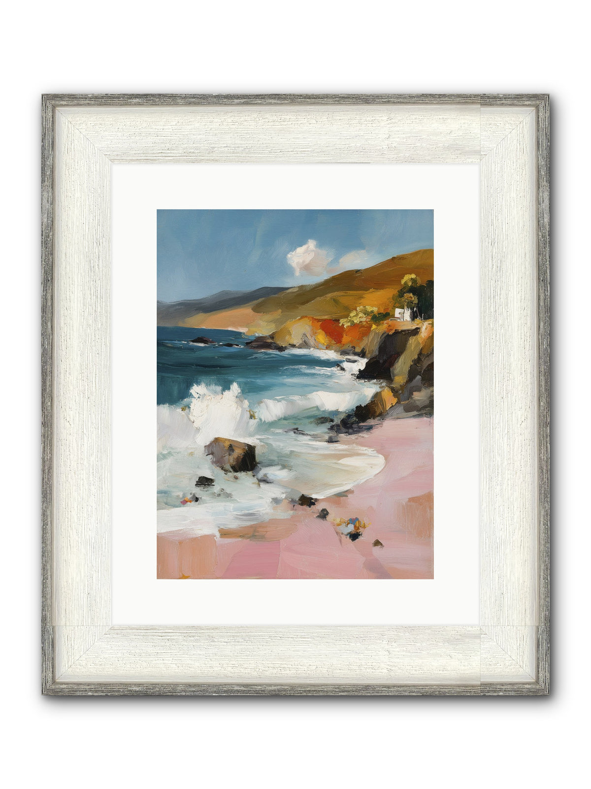 Summer Winds Framed Print - Driftwood White 12x16