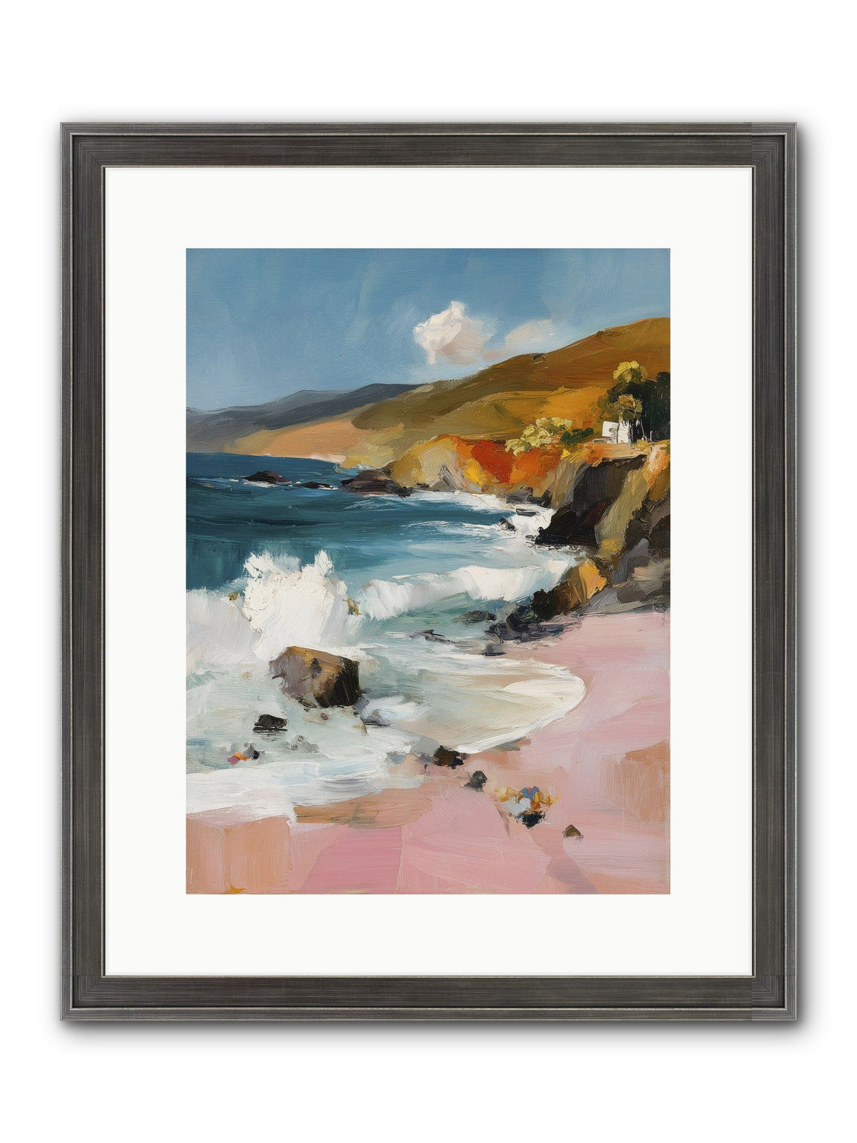 Summer Winds Framed Print - Slimwoods Black/Silver 12x16