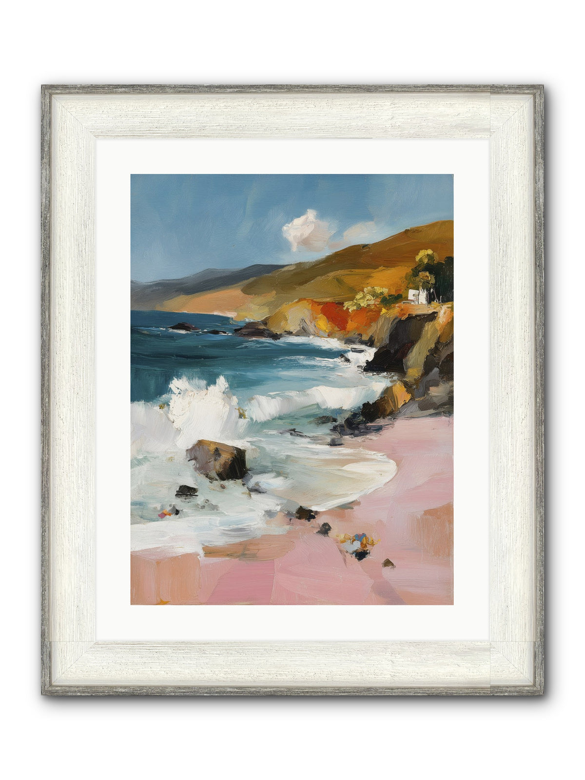 Summer Winds Framed Print - Driftwood White 18x24