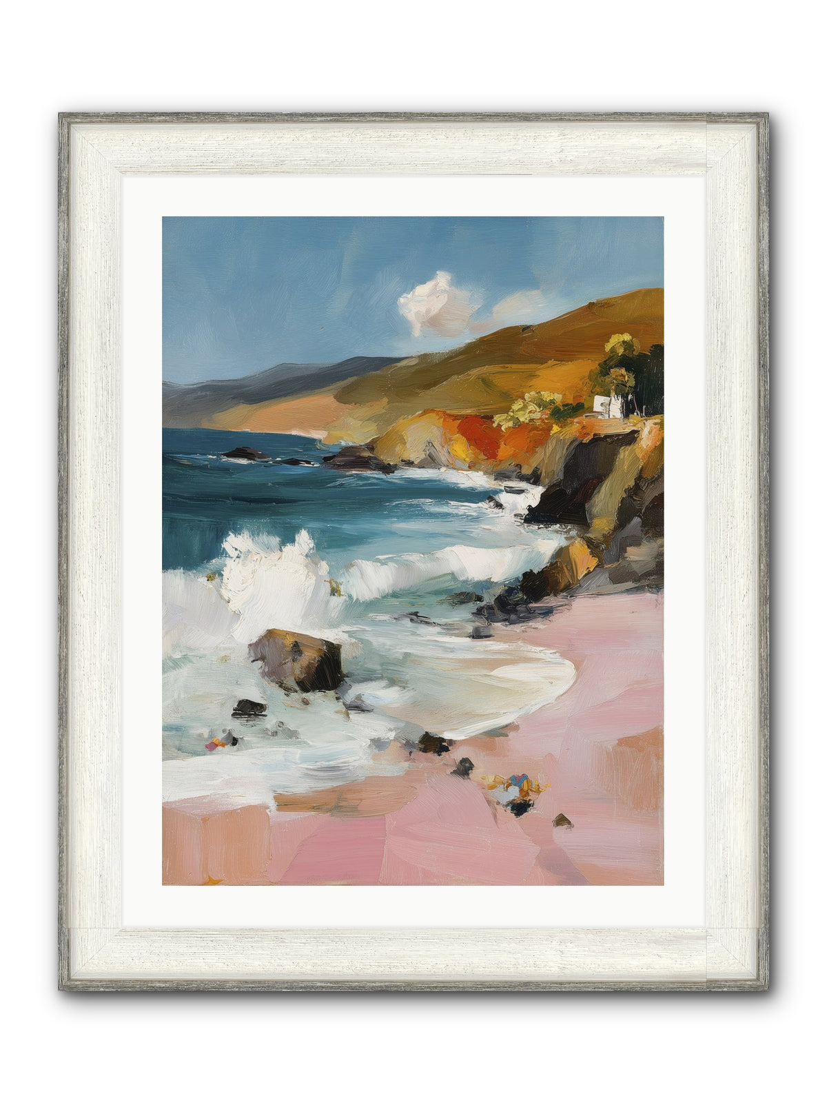 Summer Winds Framed Print - Driftwood White 24x32