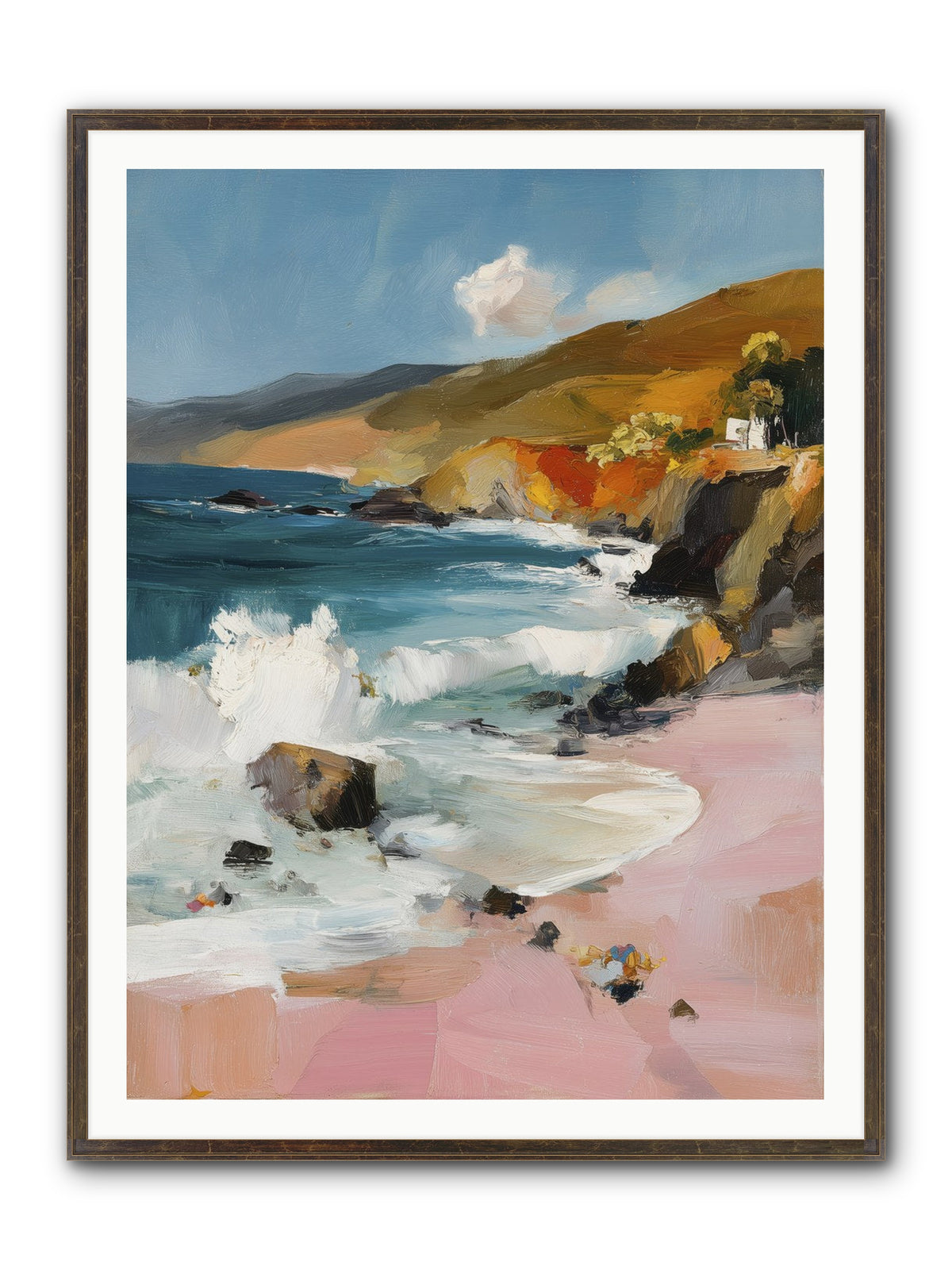 Summer Winds Framed Print - Slimwoods Black/Gold 36x48