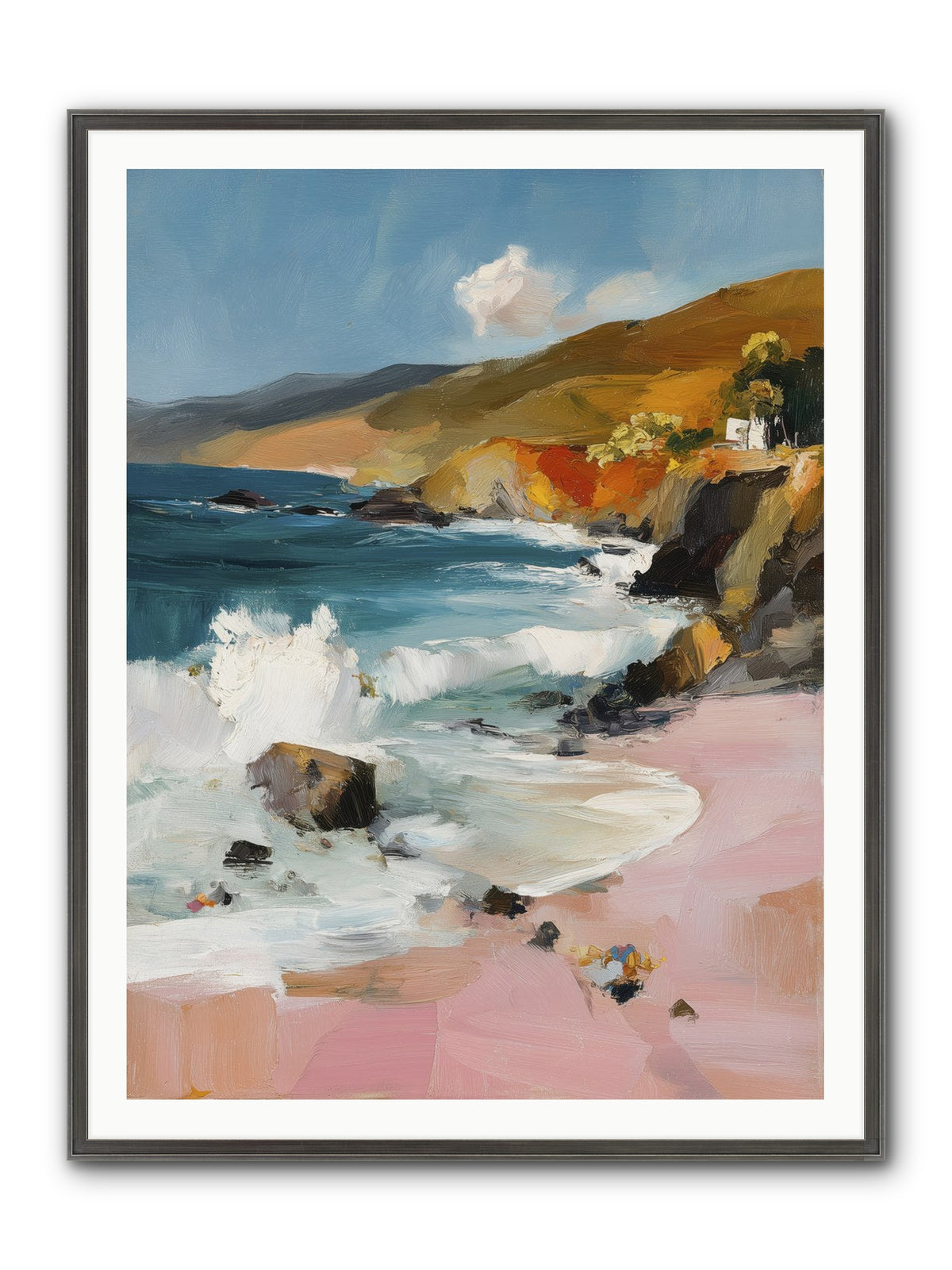 Summer Winds Framed Print - Slimwoods Black/Silver 36x48