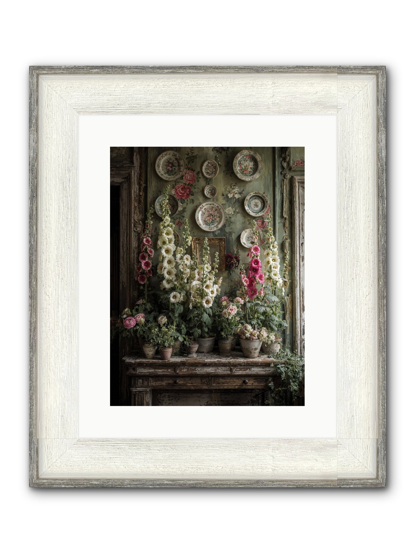 Summerhouse Framed Print - Driftwood White 12x16